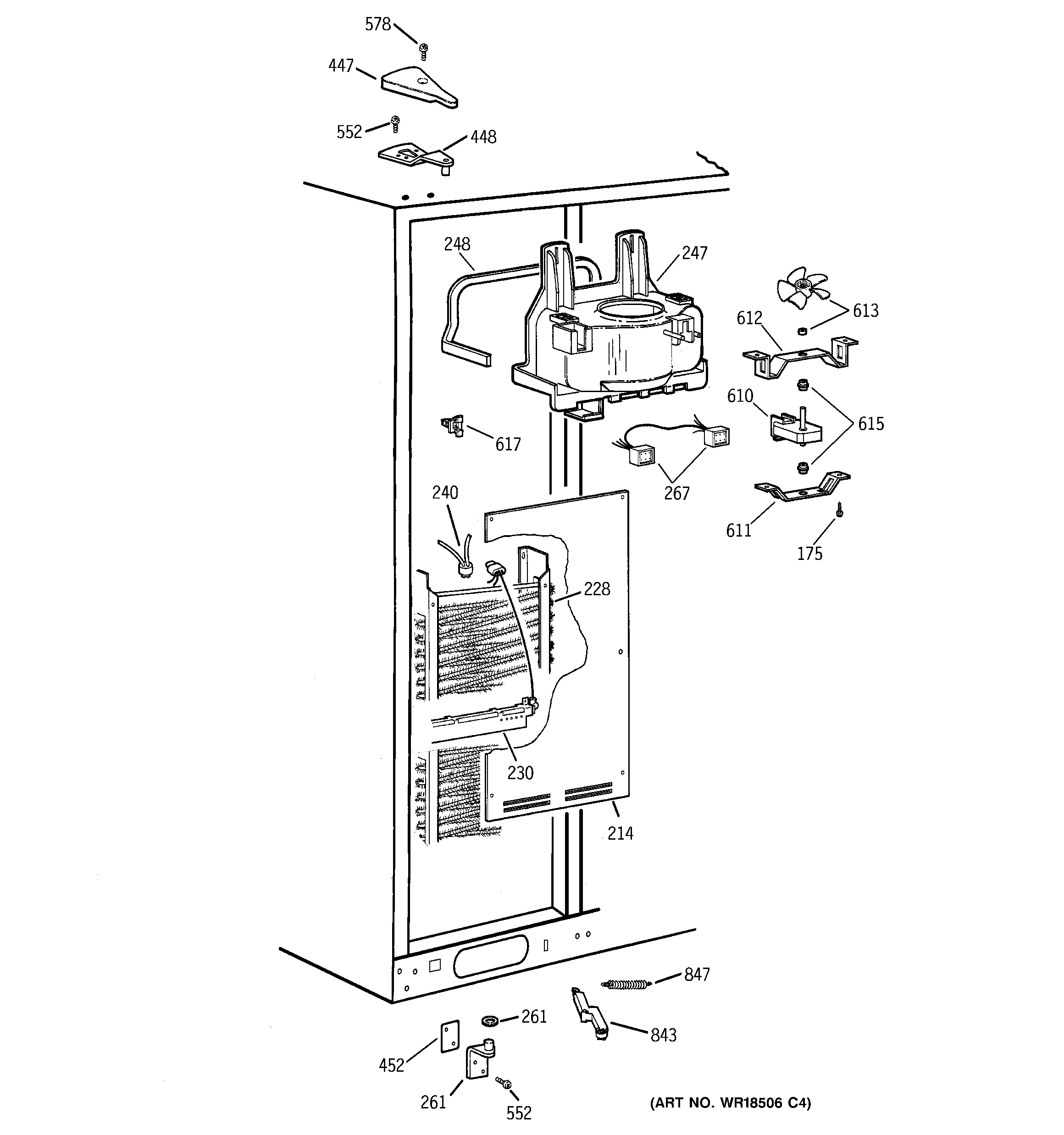 Kenmore 36359472991 freezer section diagram