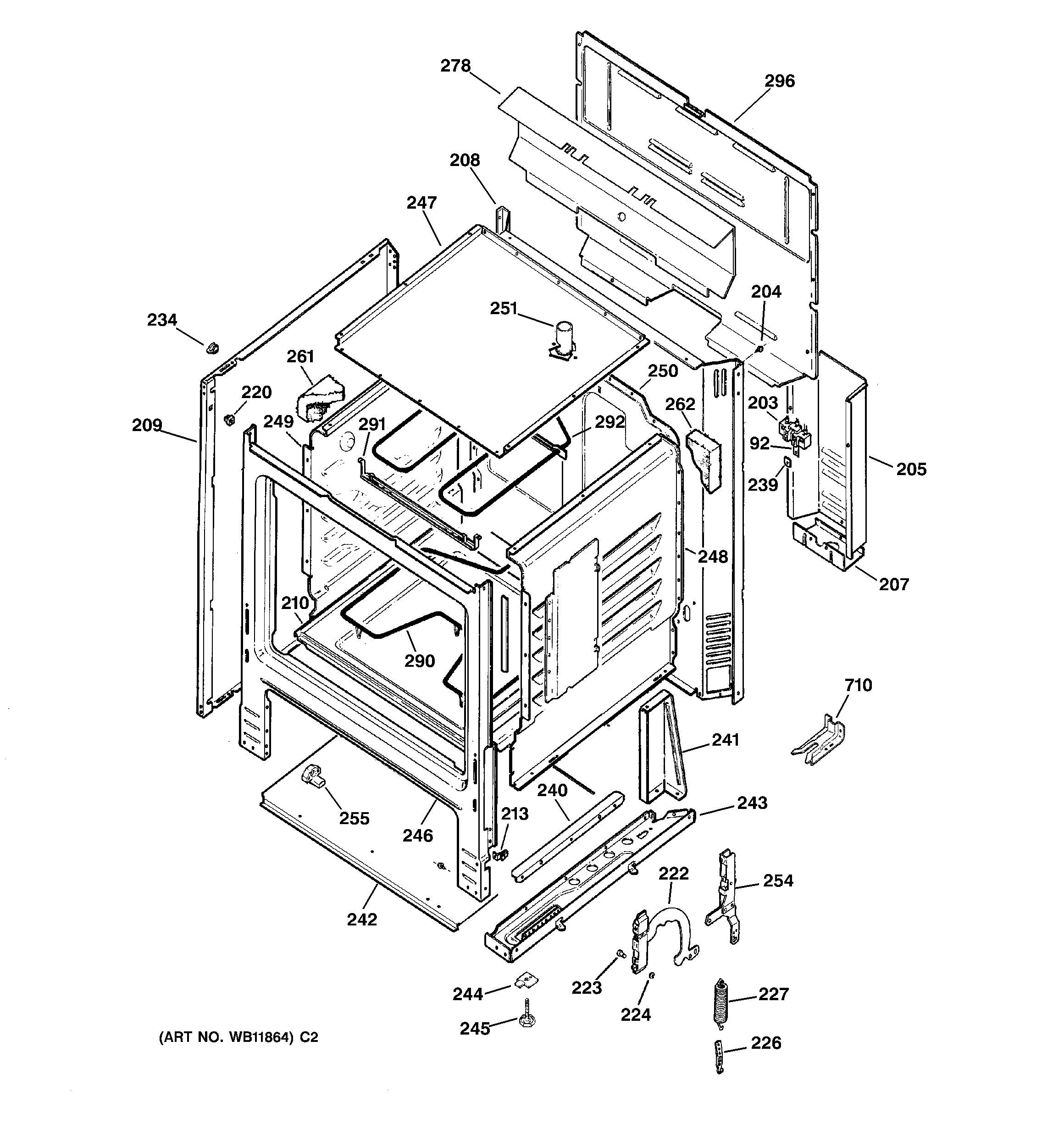 Kenmore 36291200100 body parts diagram