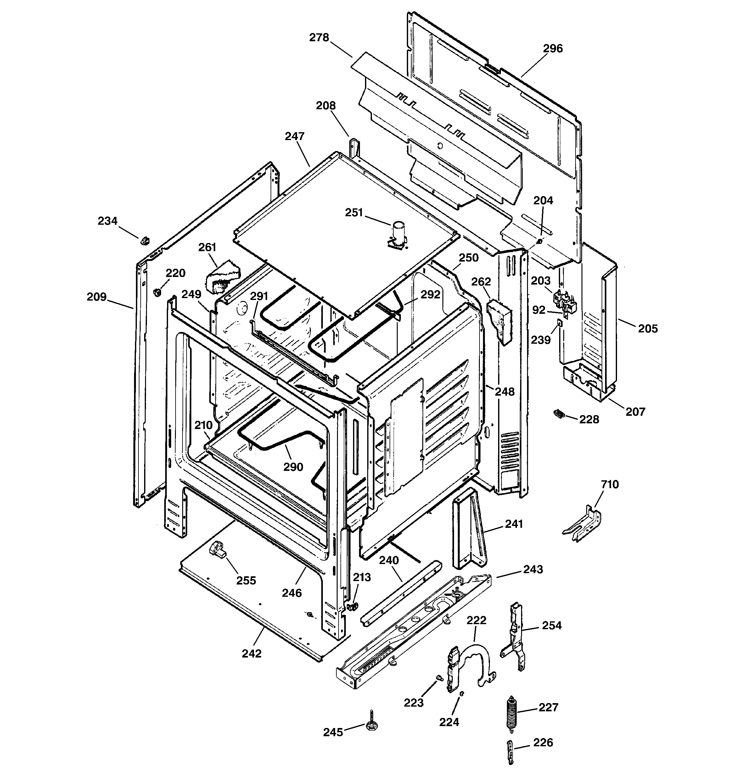 Kenmore 36262492001 body parts diagram
