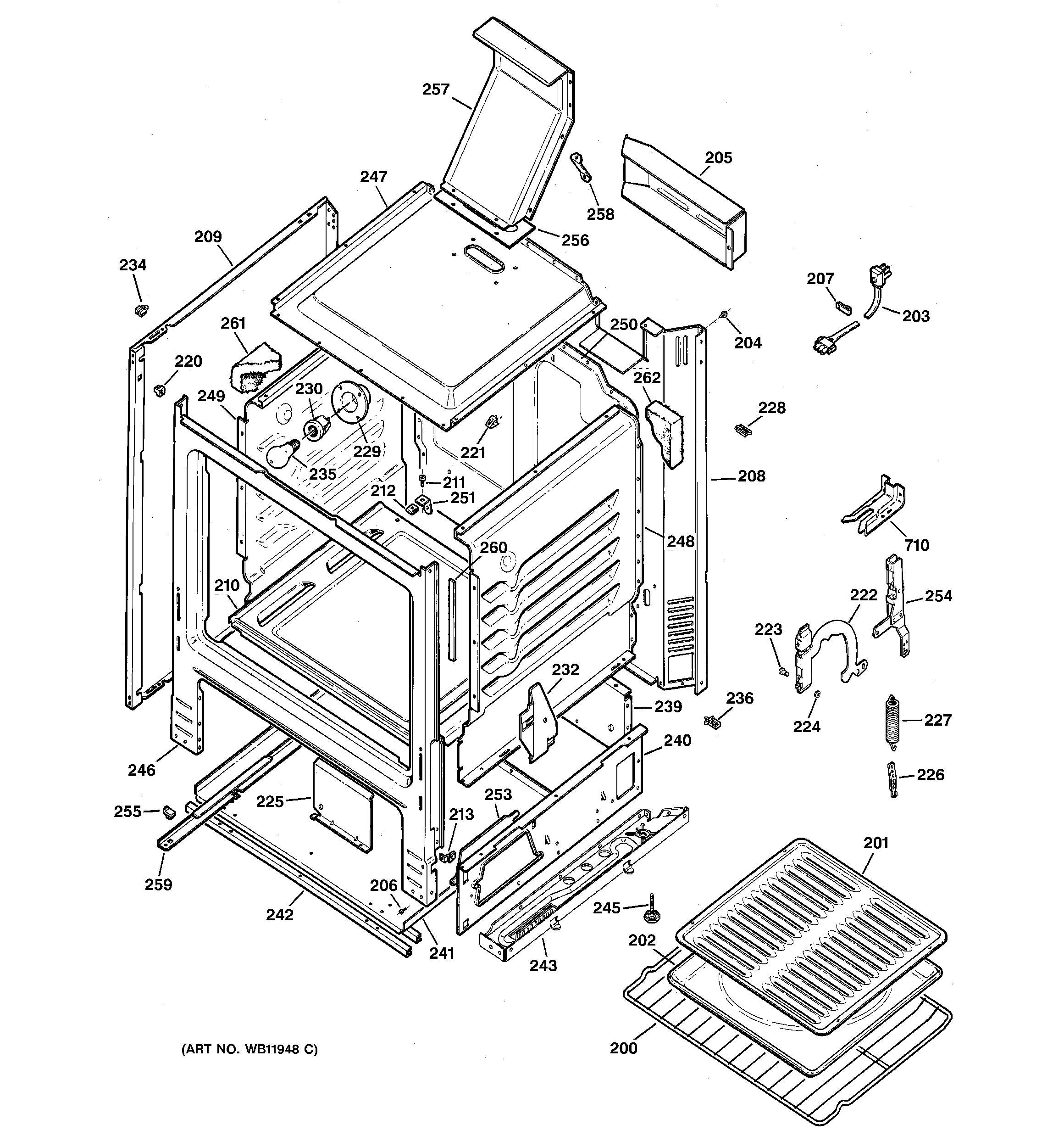 Kenmore 36272206893 body parts diagram