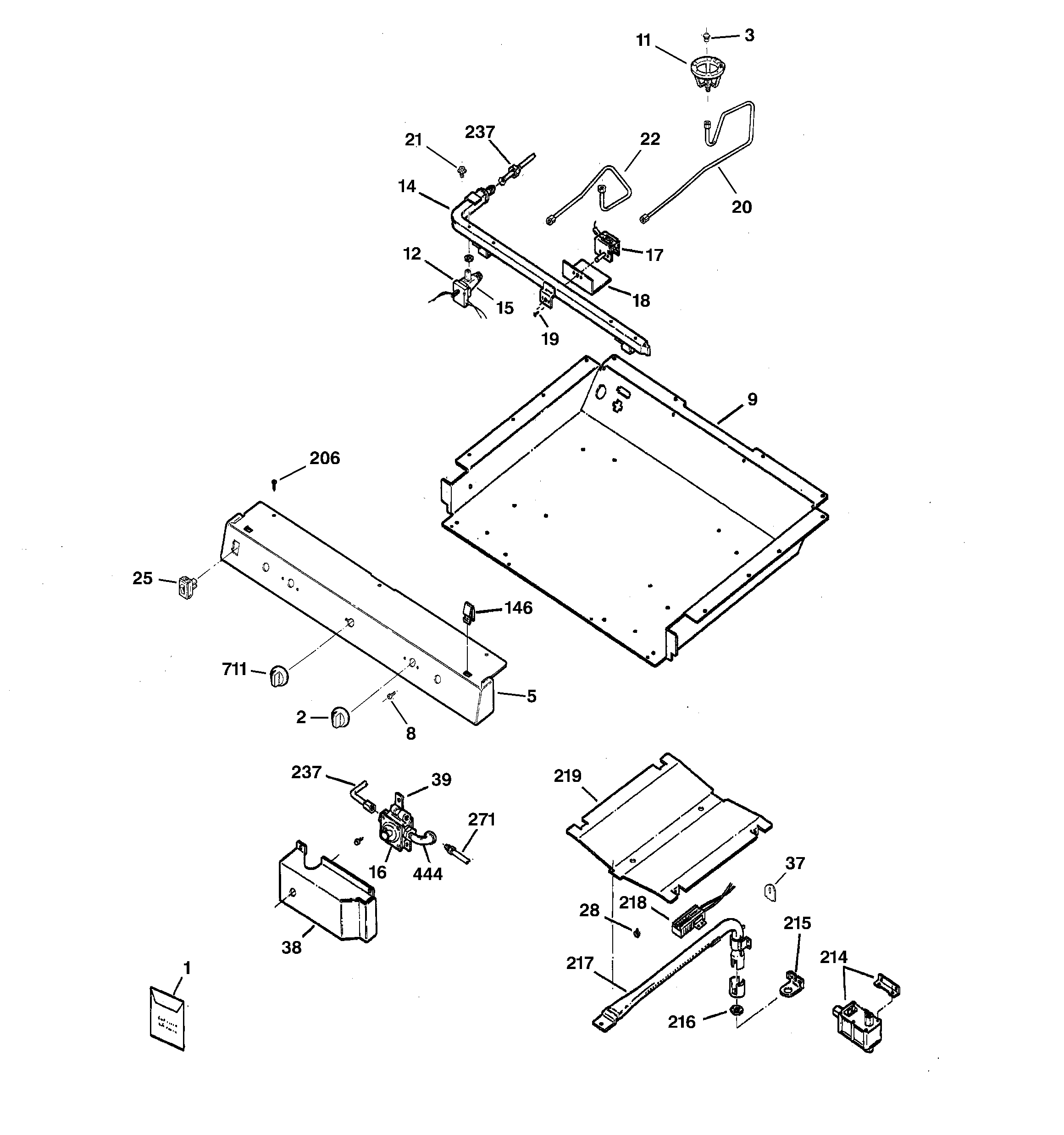 Kenmore 36275191893 burner parts diagram