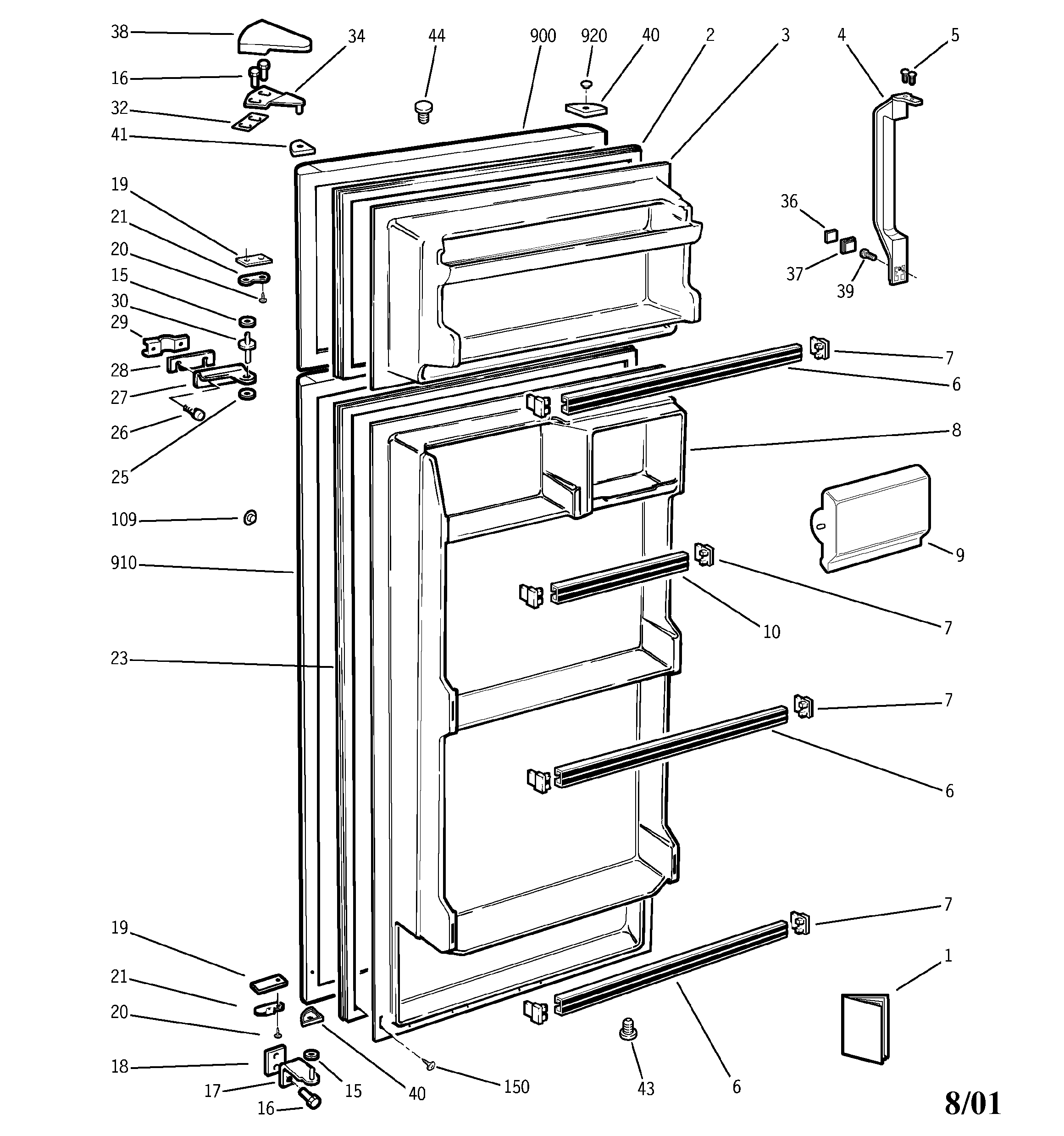Kenmore 36366122410 doors diagram
