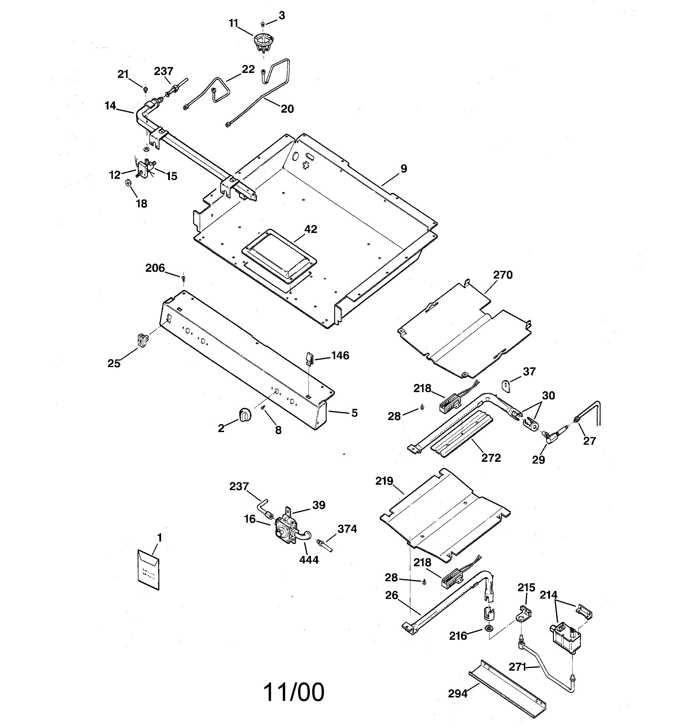 Kenmore 36272328001 burner parts diagram