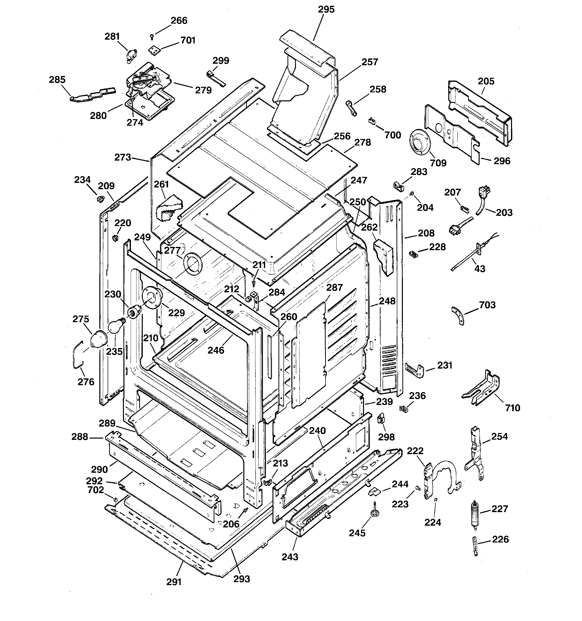 Kenmore 36273288892 body parts diagram
