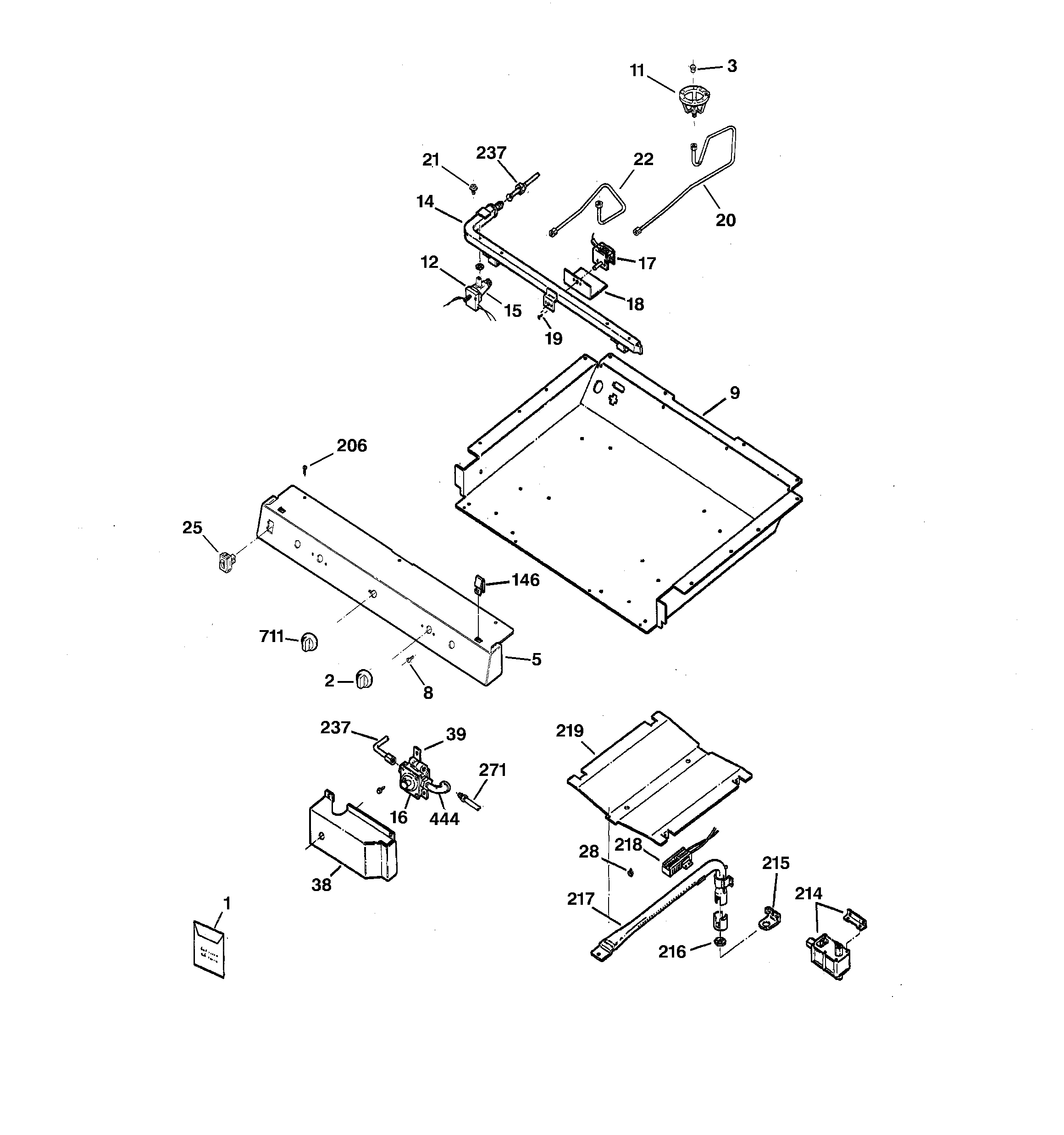 Kenmore 36275191892 burner parts diagram