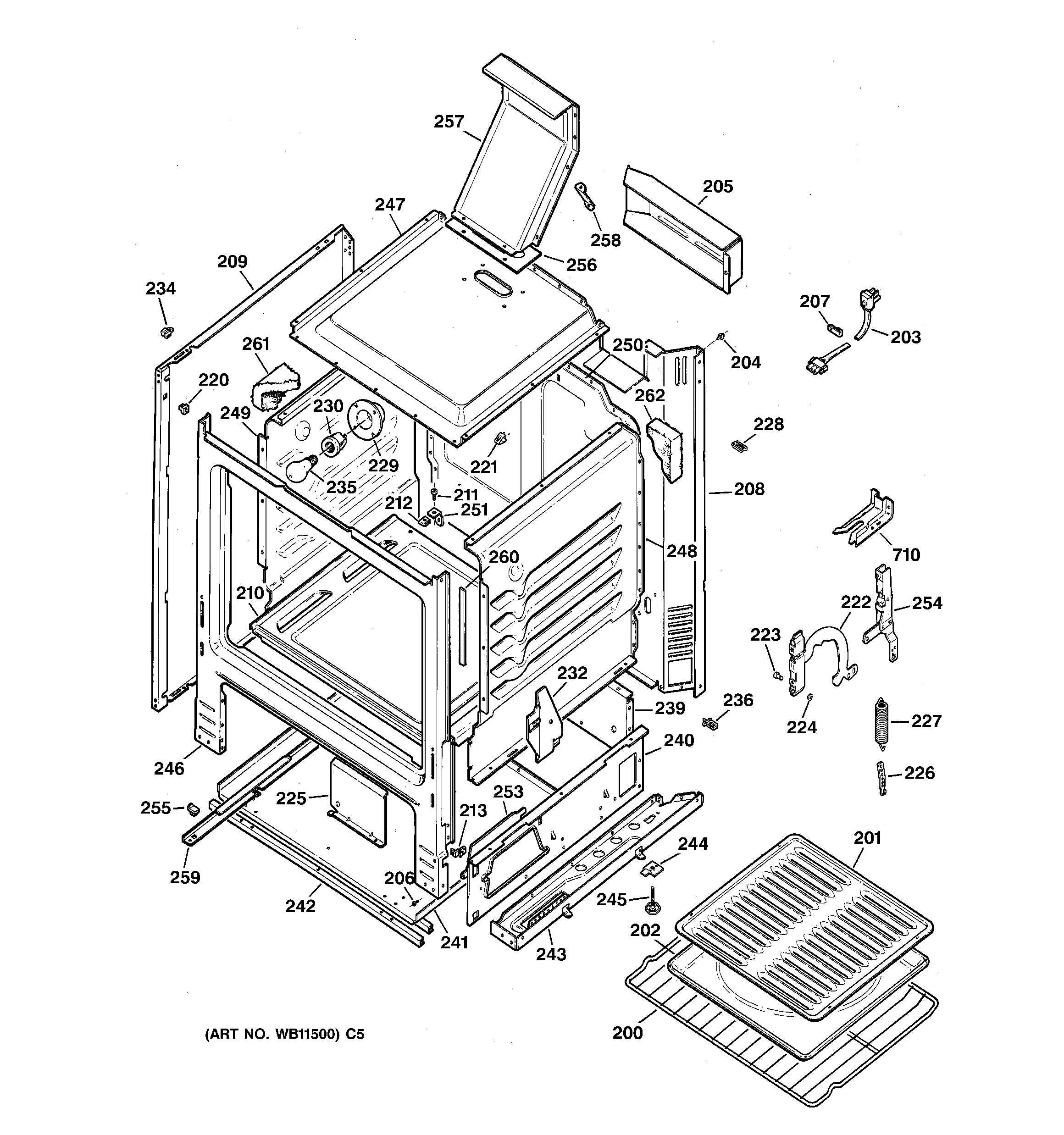 Kenmore 36272206892 body parts diagram