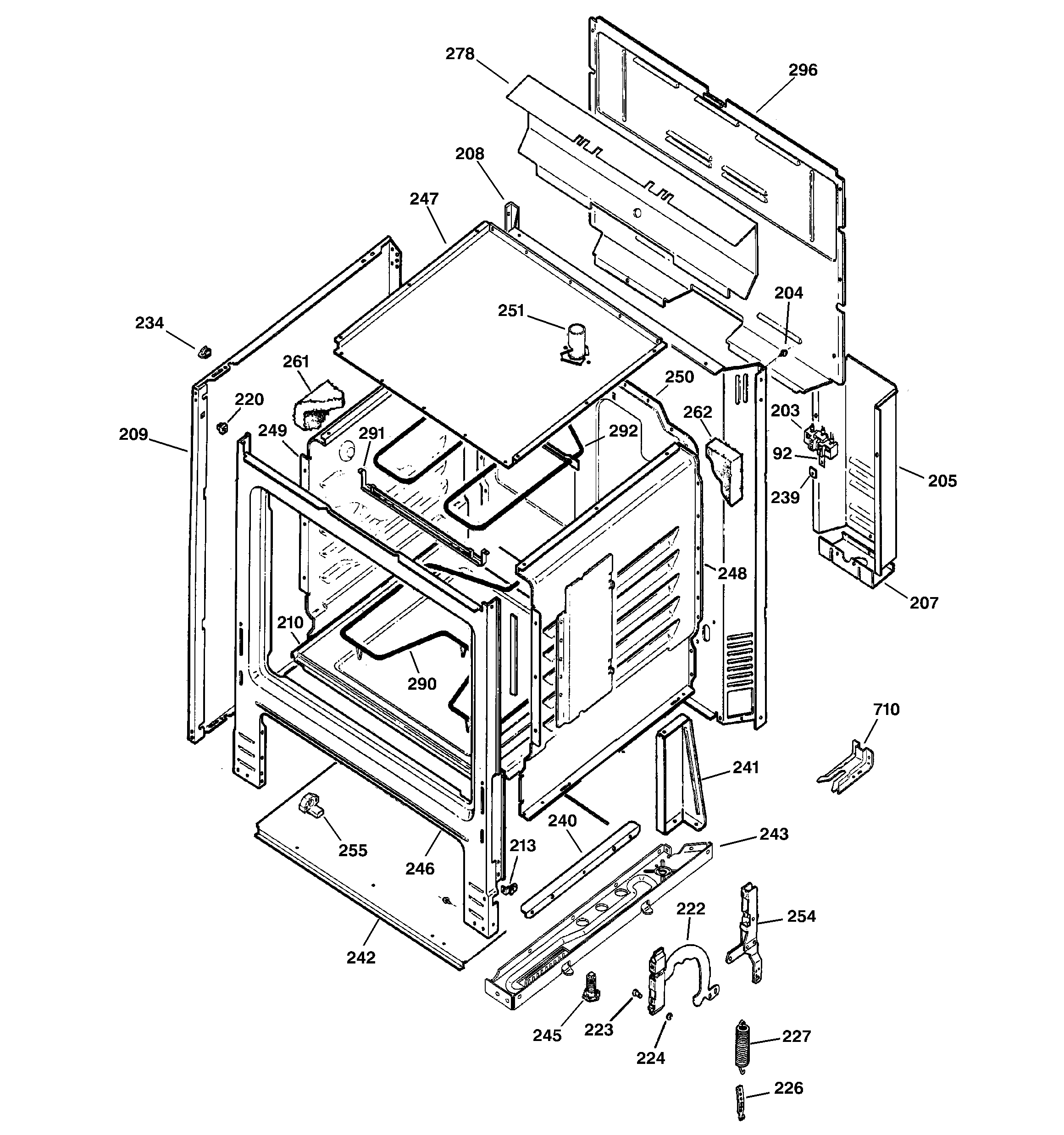 Kenmore 36262780103 body parts diagram