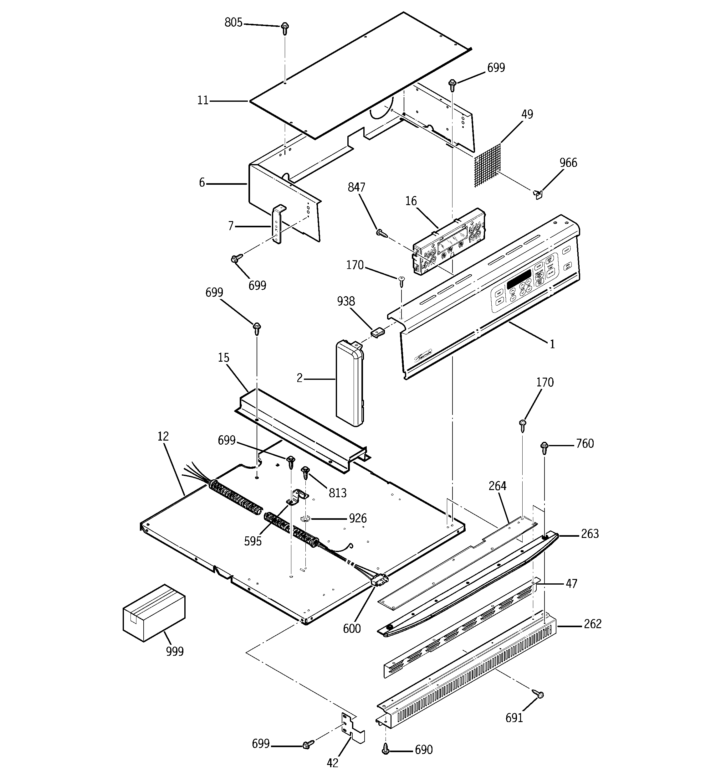 Kenmore 91140161794 control panel diagram