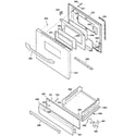Kenmore 36273219202 door & drawer parts diagram