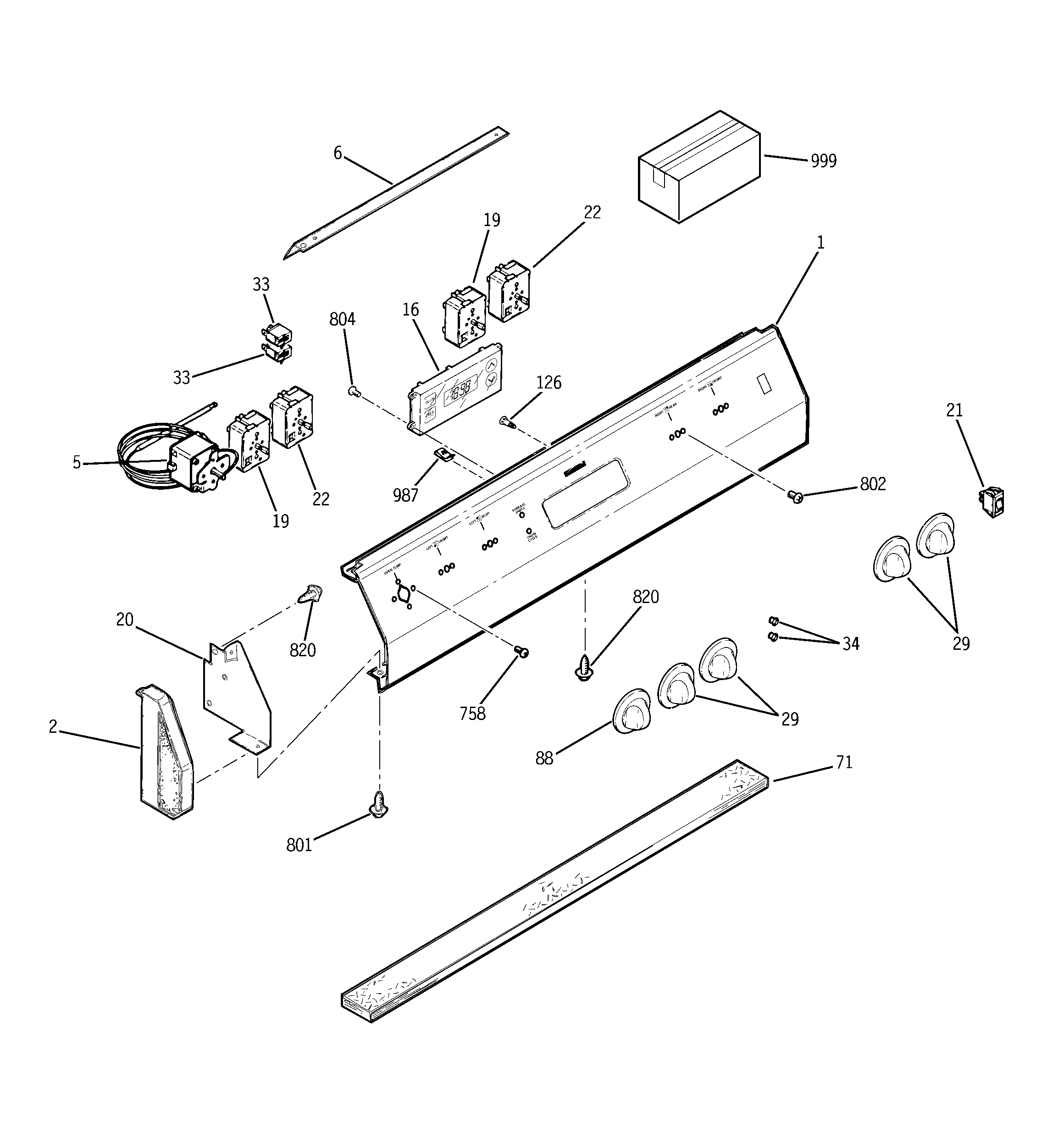Kenmore 9114524197 control panel diagram