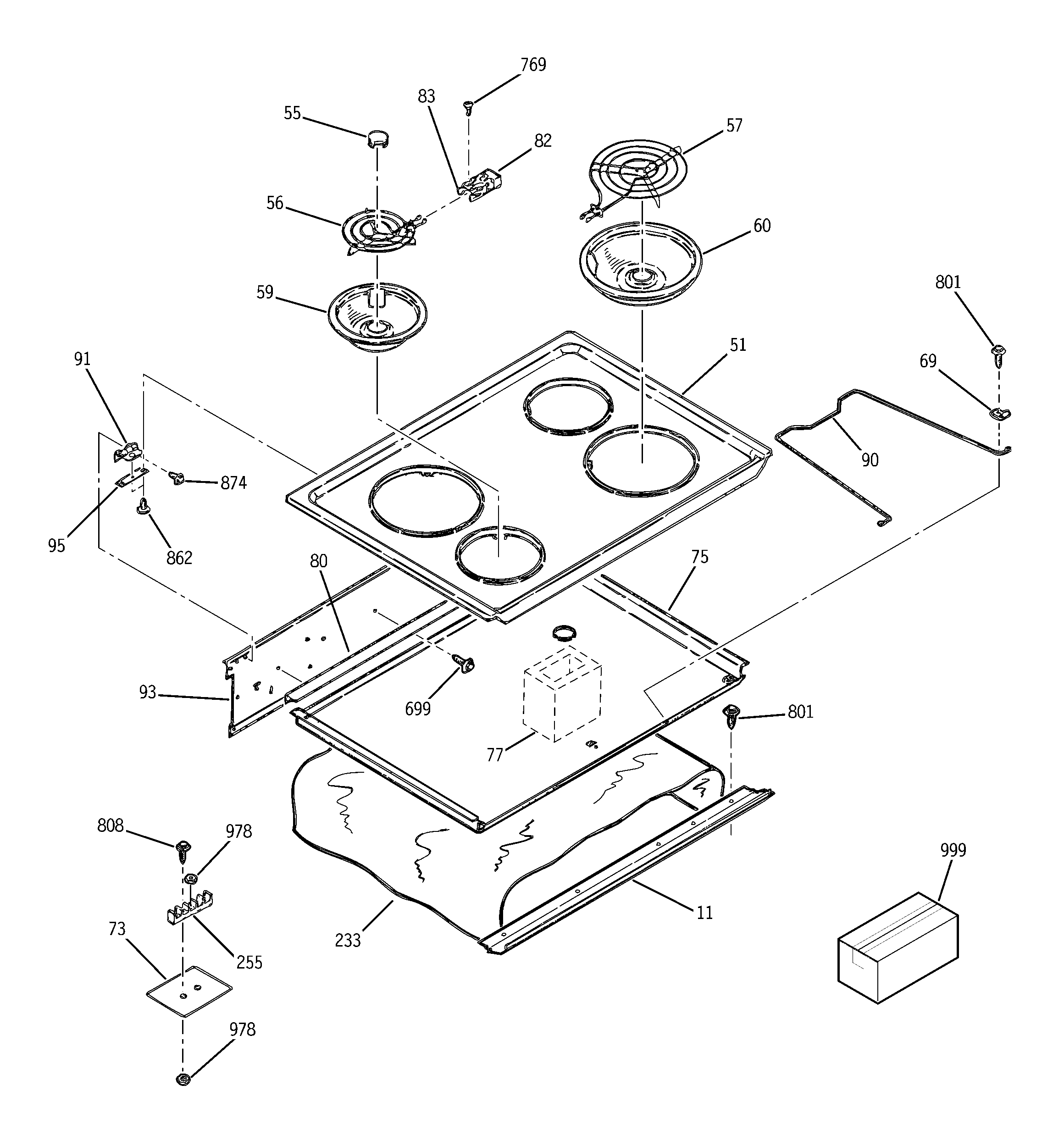 Kenmore 9114524197 cooktop diagram