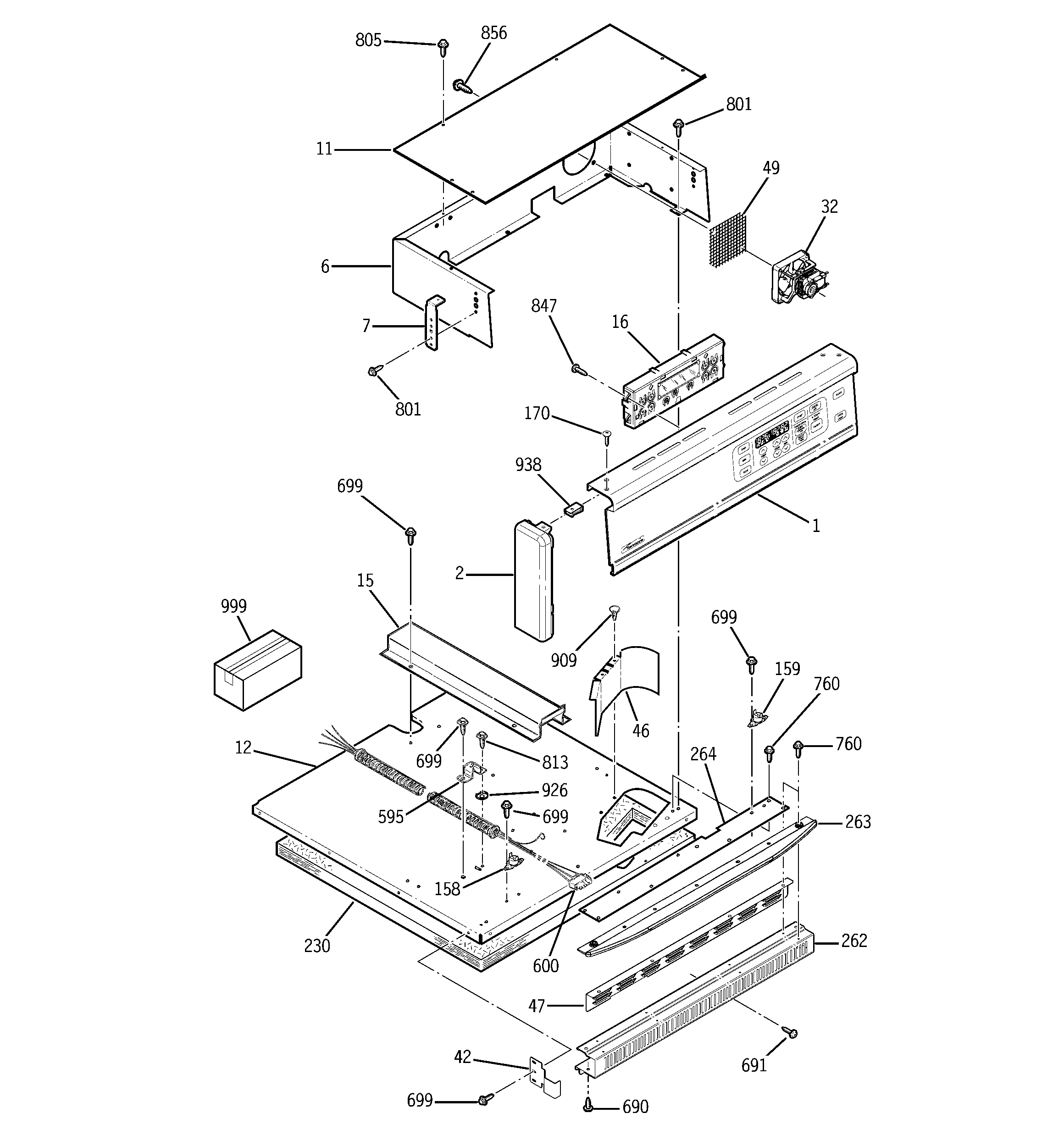 Kenmore 91140499892 control panel diagram