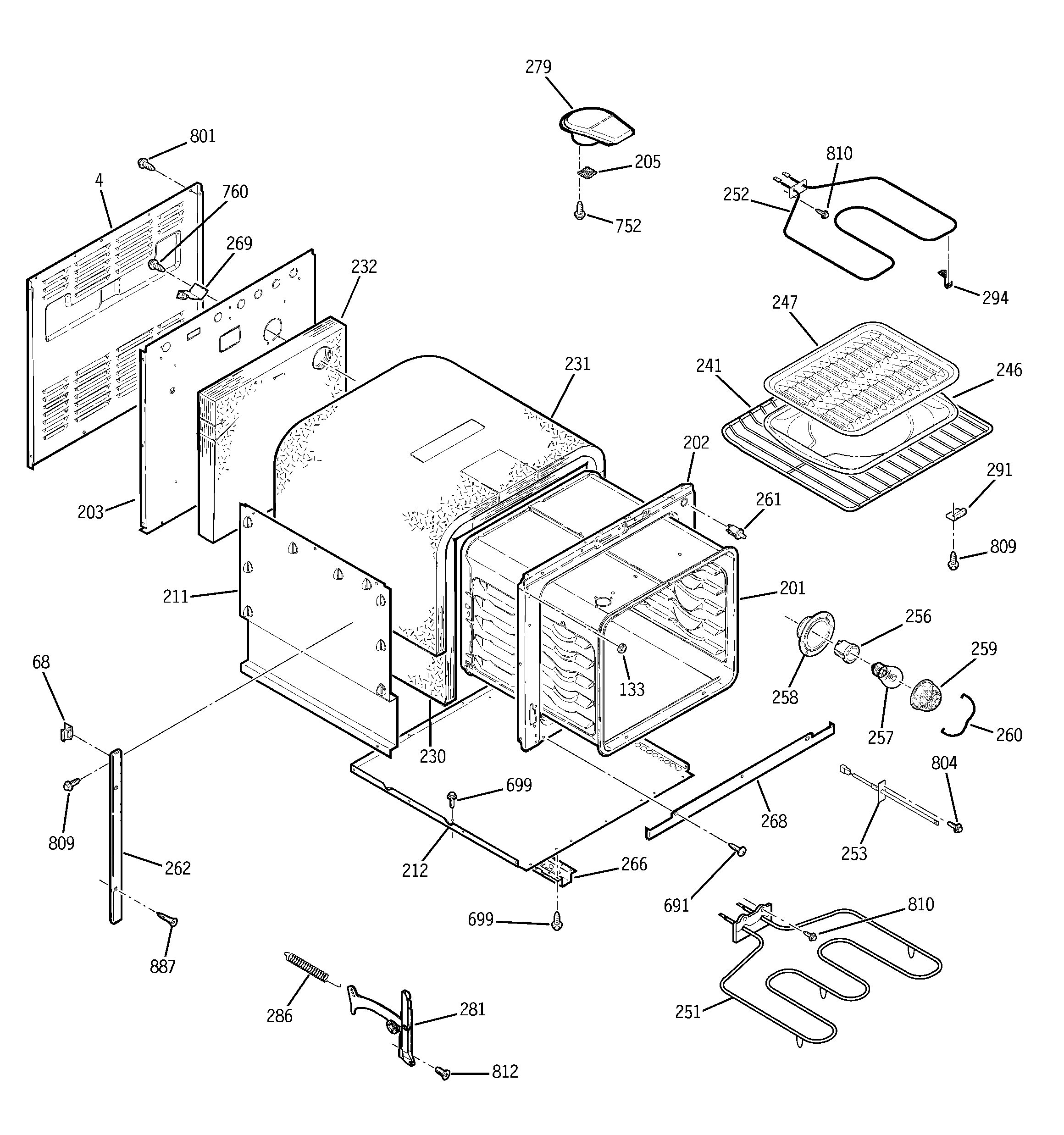 Kenmore 91140499892 body parts diagram