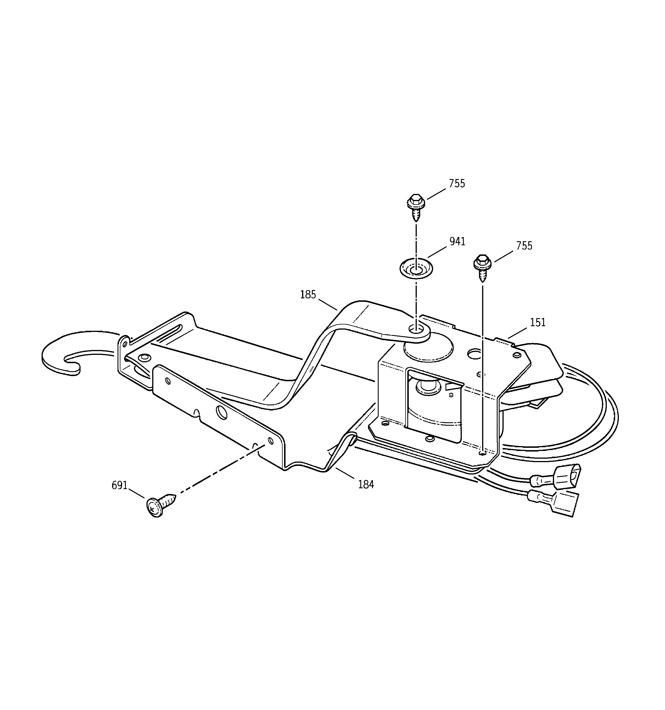 Kenmore 91140499892 door lock diagram