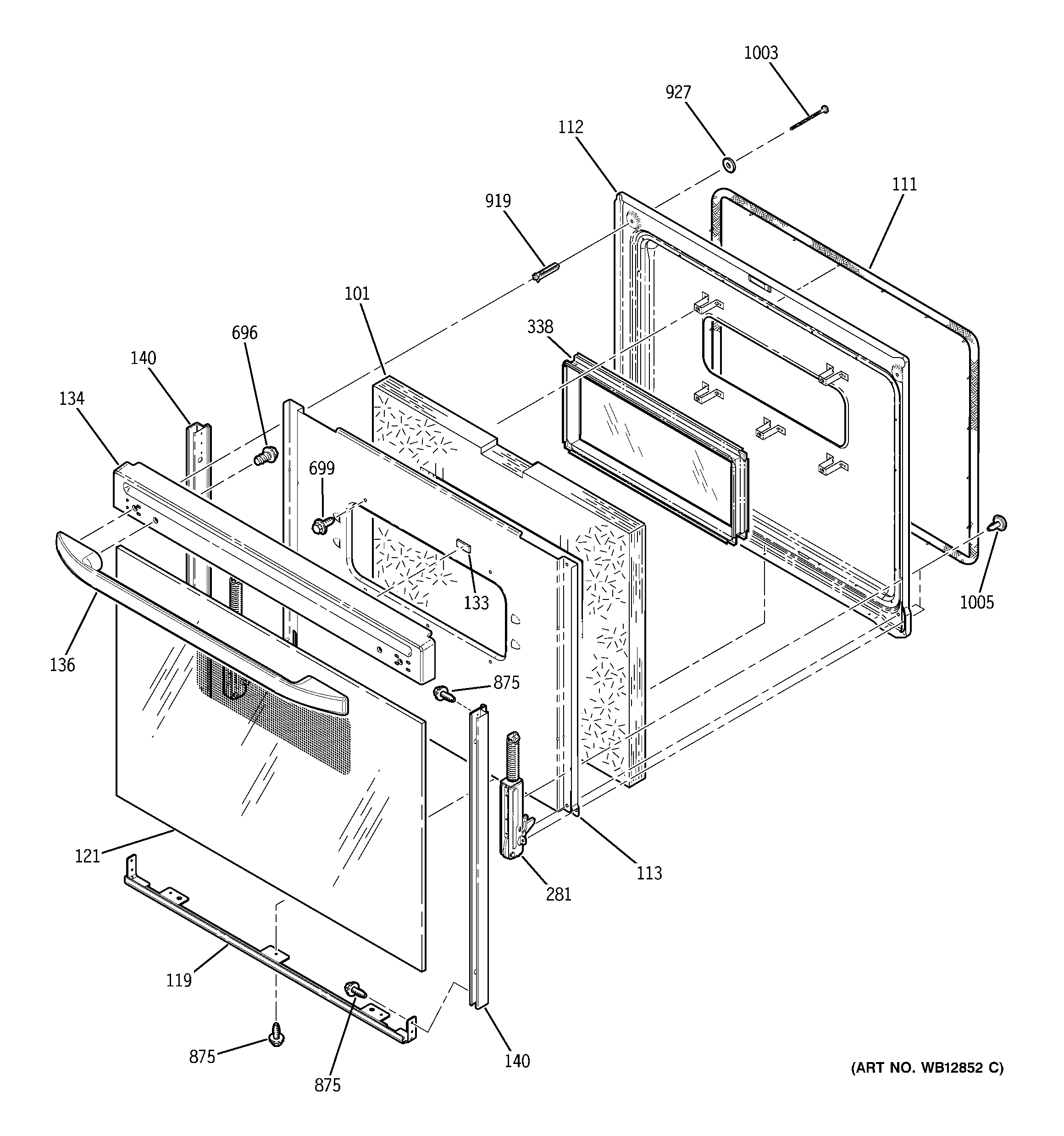 Kenmore 91194490300 door diagram