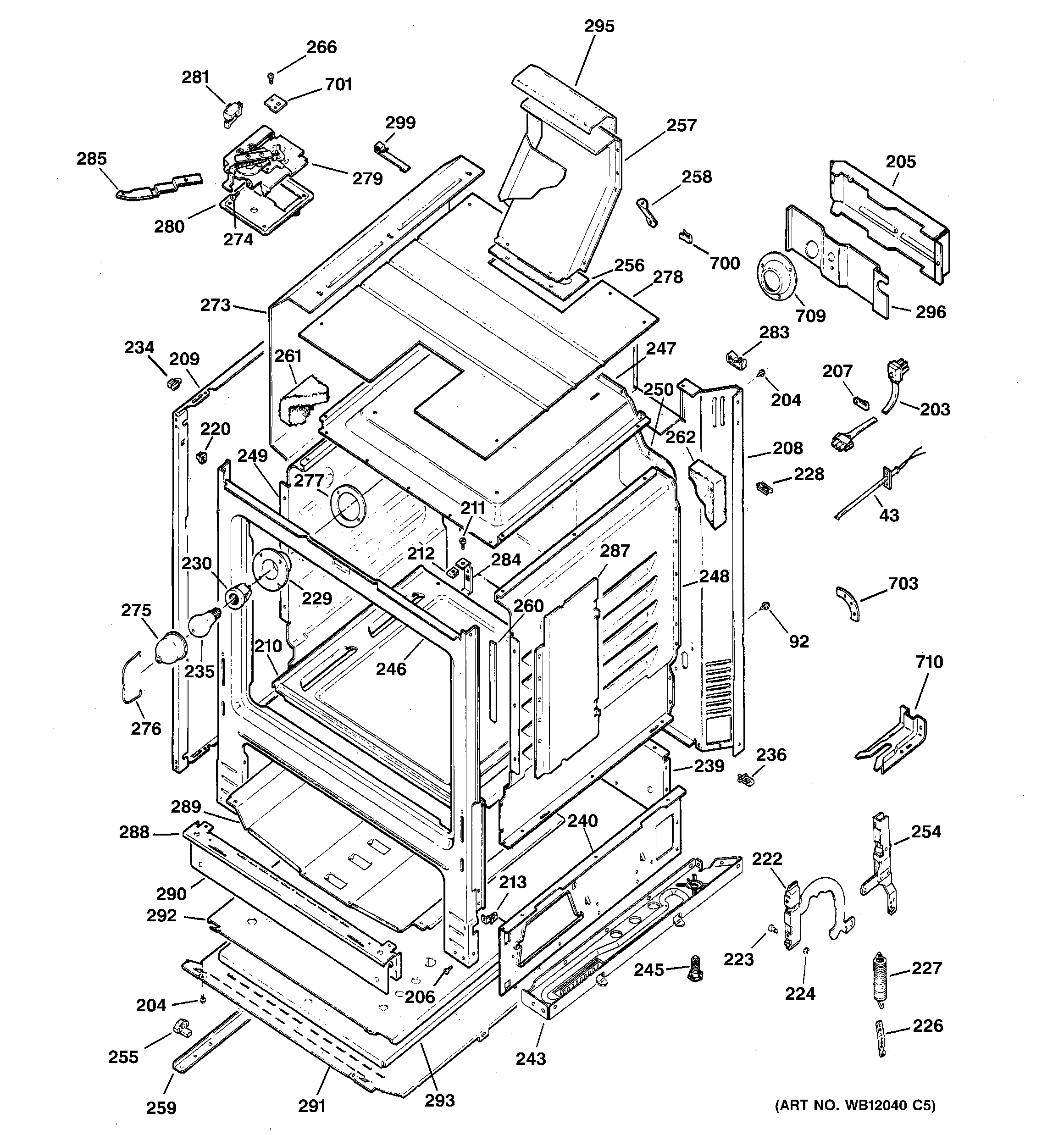 Kenmore 36274622302 body parts diagram