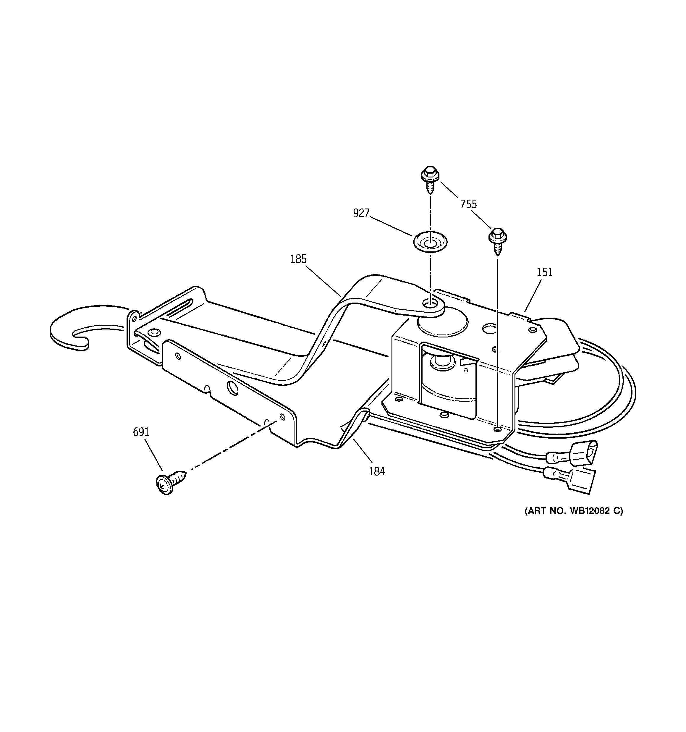 Kenmore 91133464400 door lock diagram