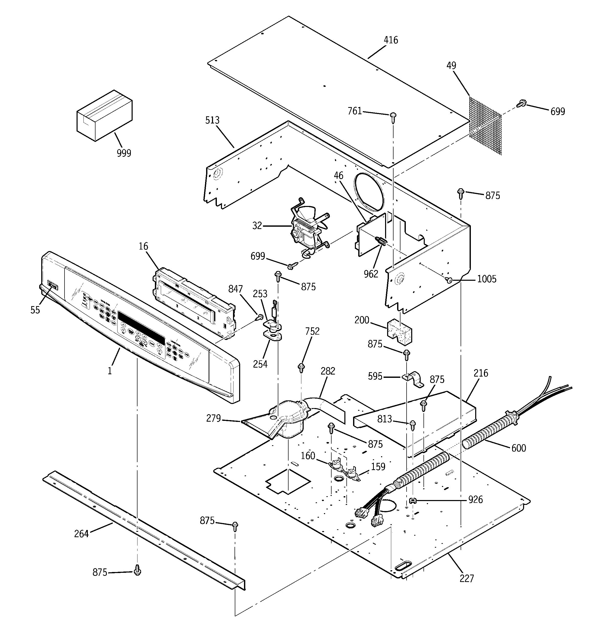 Kenmore 91149054202 control panel diagram