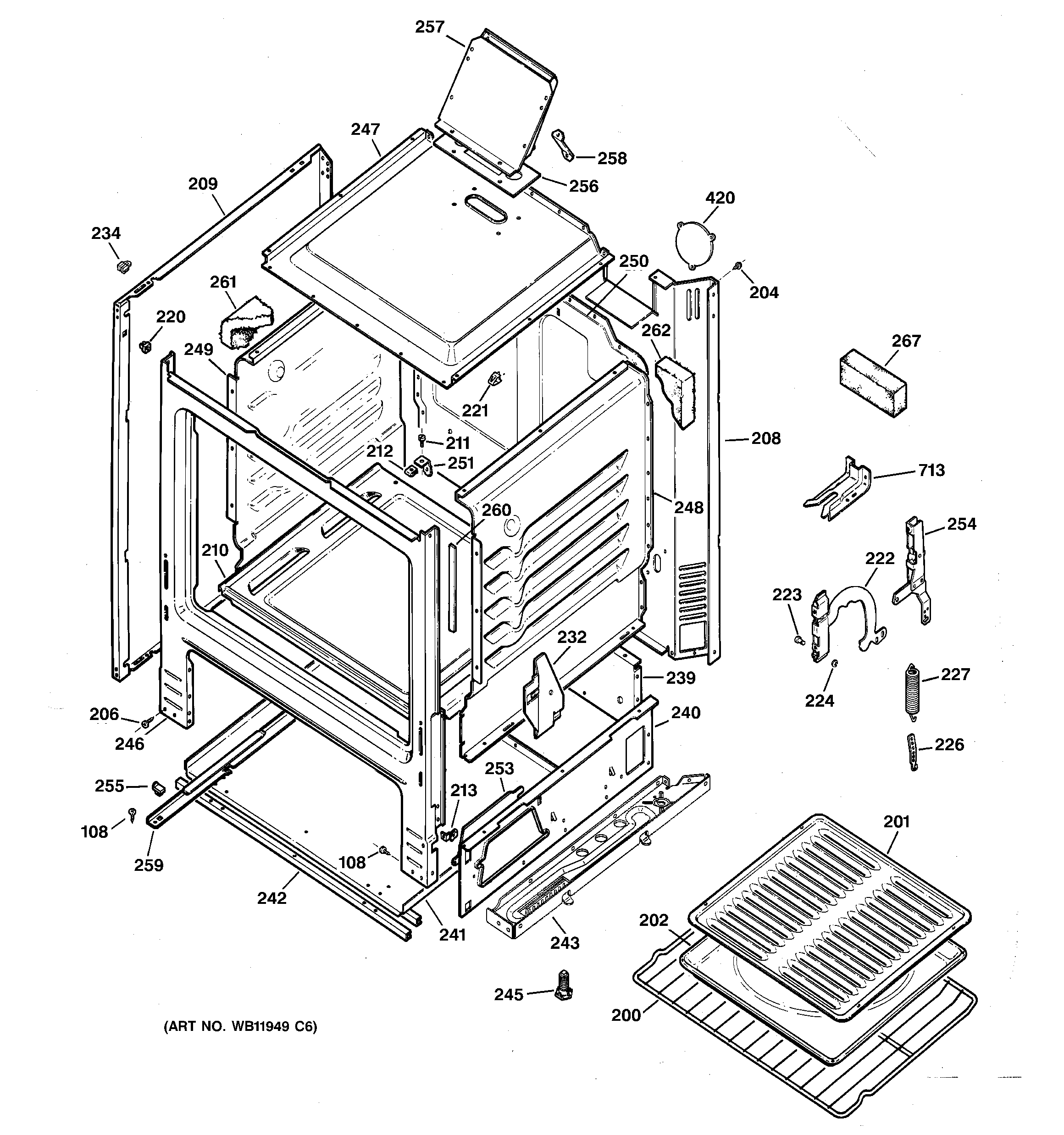 Kenmore 36262020301 body parts diagram