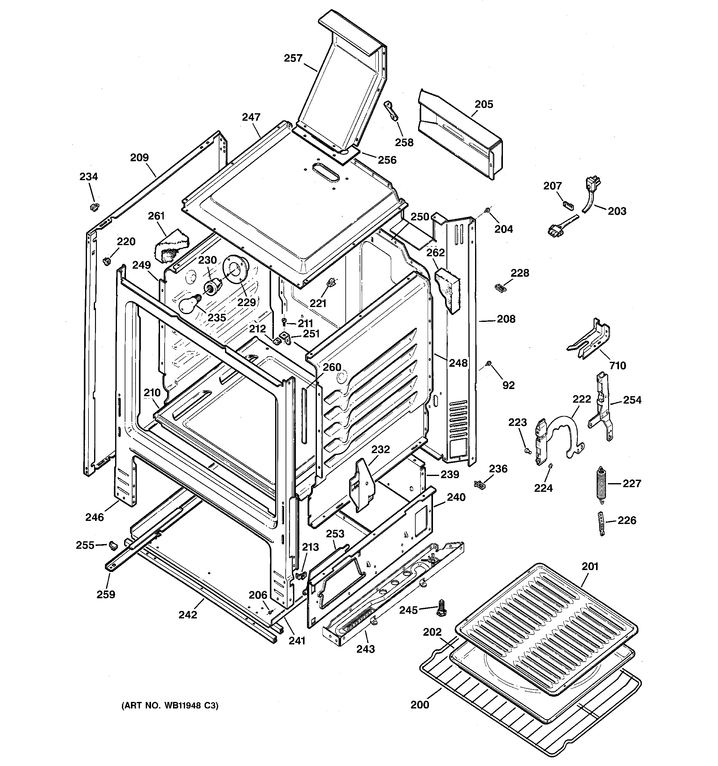 Kenmore 36273220205 body parts diagram