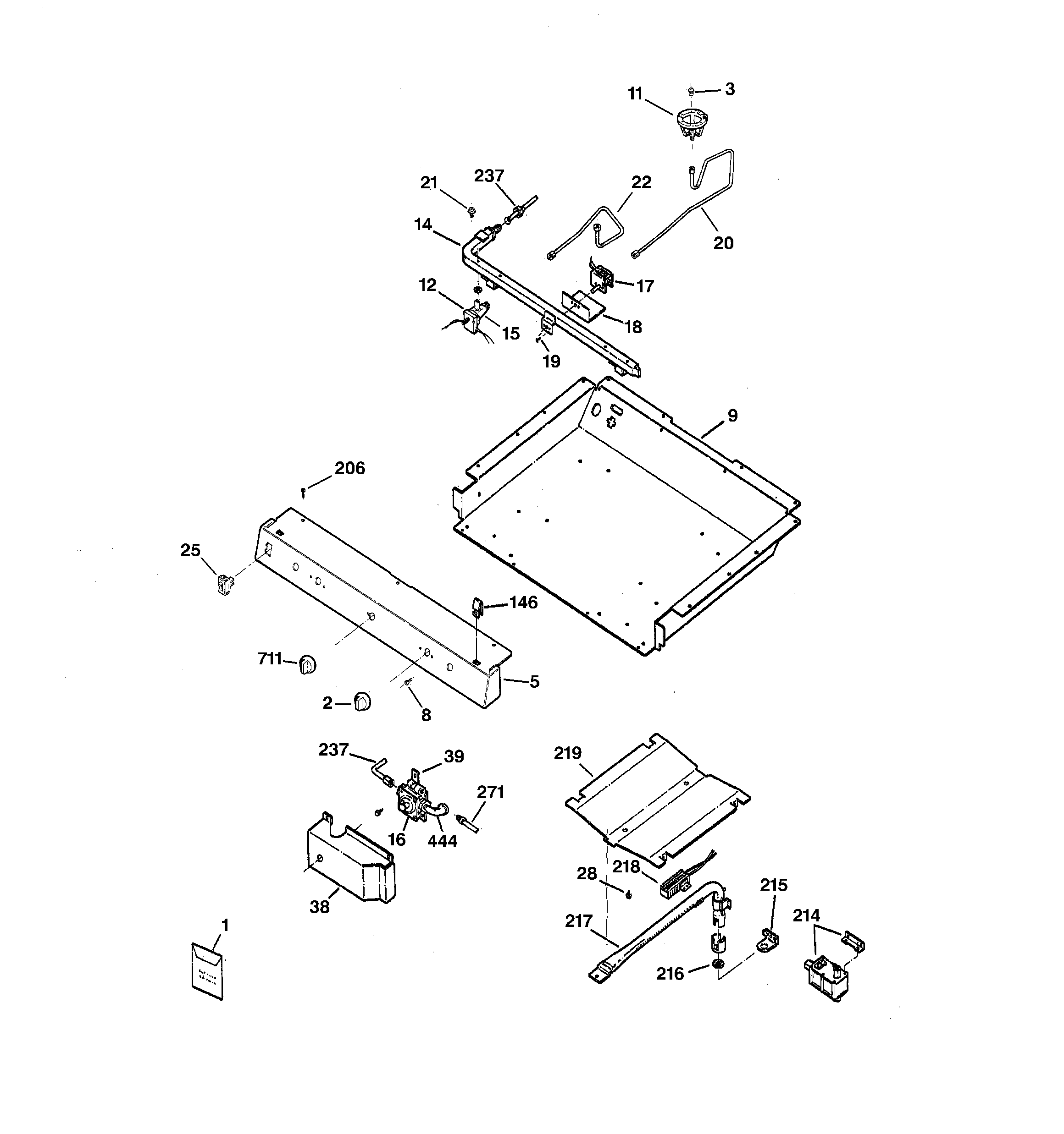 Kenmore 36272181890 burner parts diagram