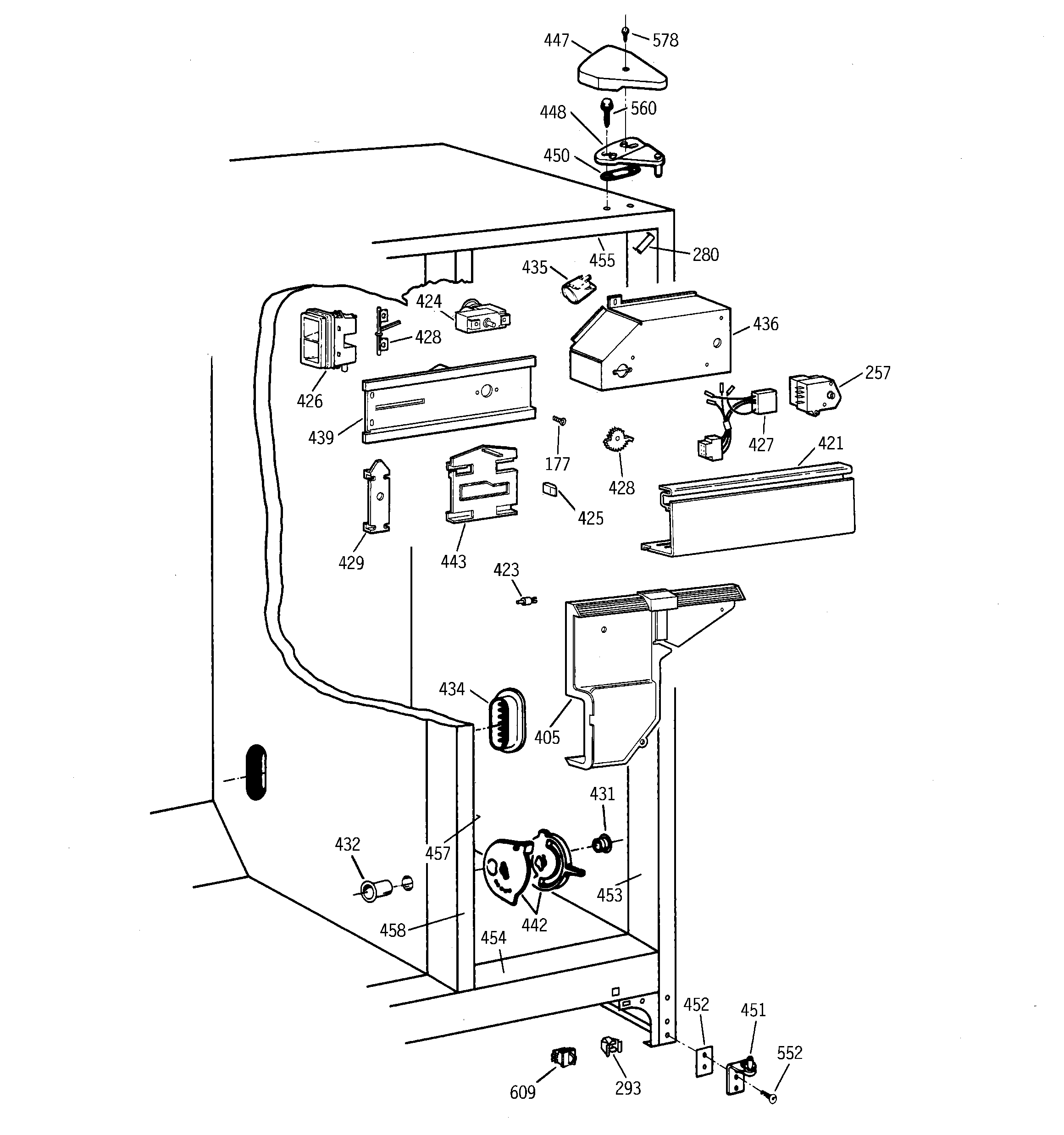 Kenmore 36348047892 fresh food section diagram