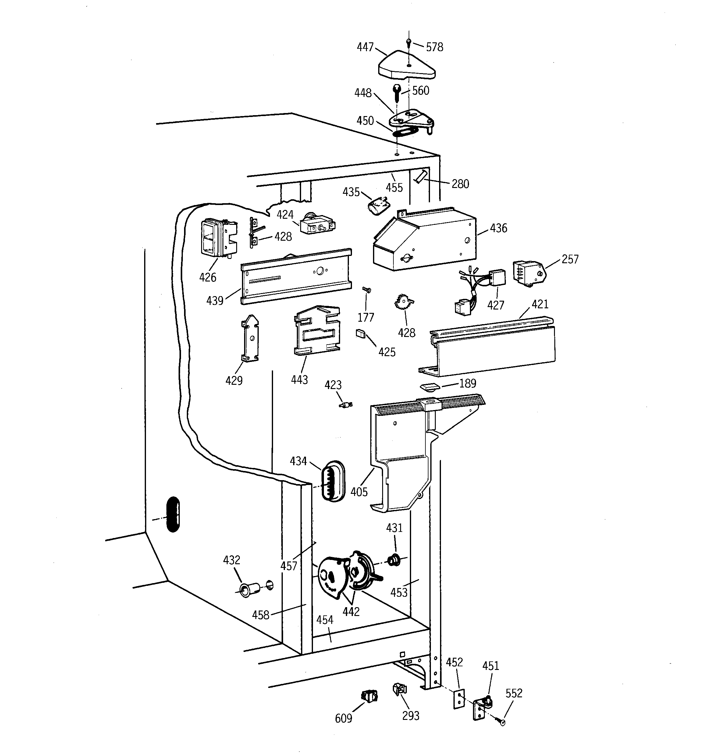 Kenmore 36348257892 fresh food section diagram