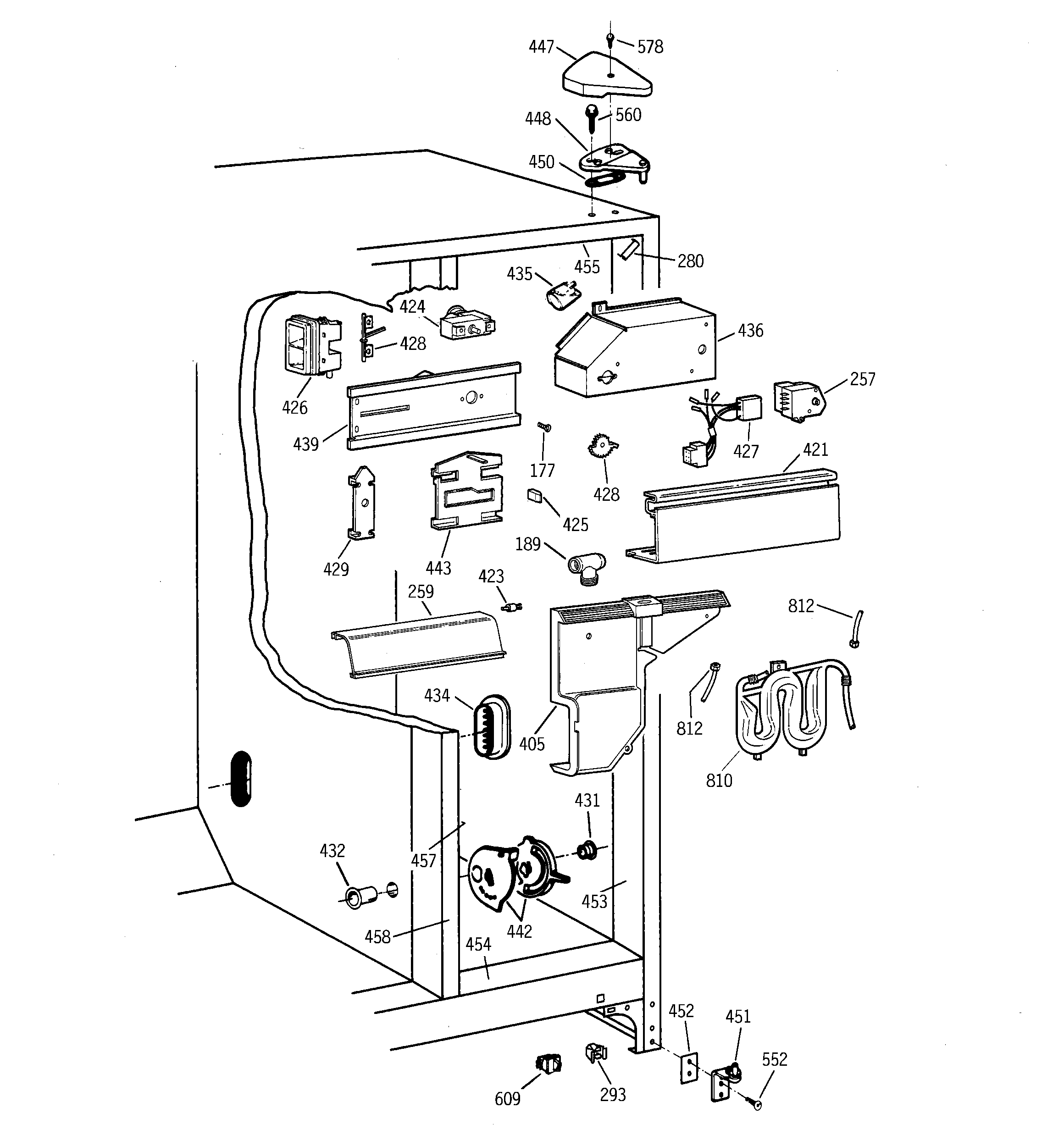 Kenmore 36358272892 fresh food section diagram