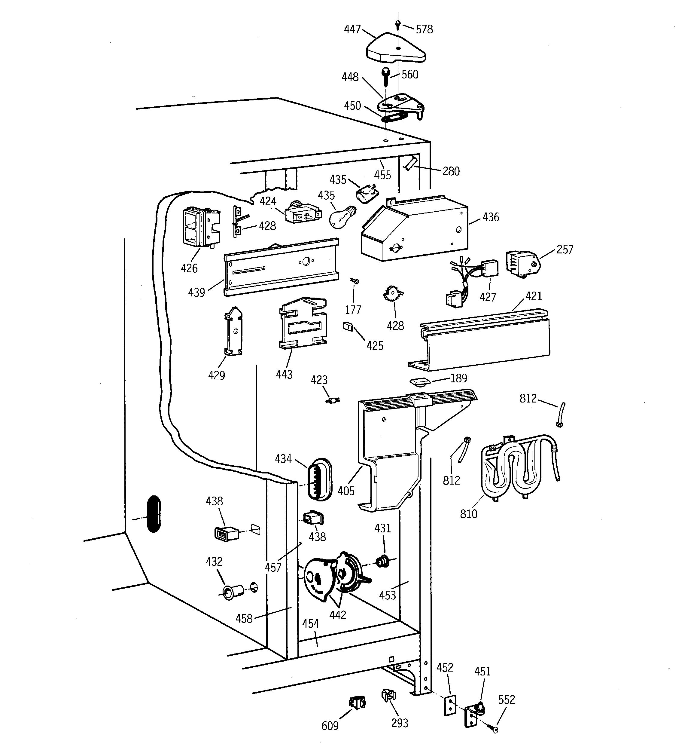 Kenmore 36358551892 fresh food section diagram