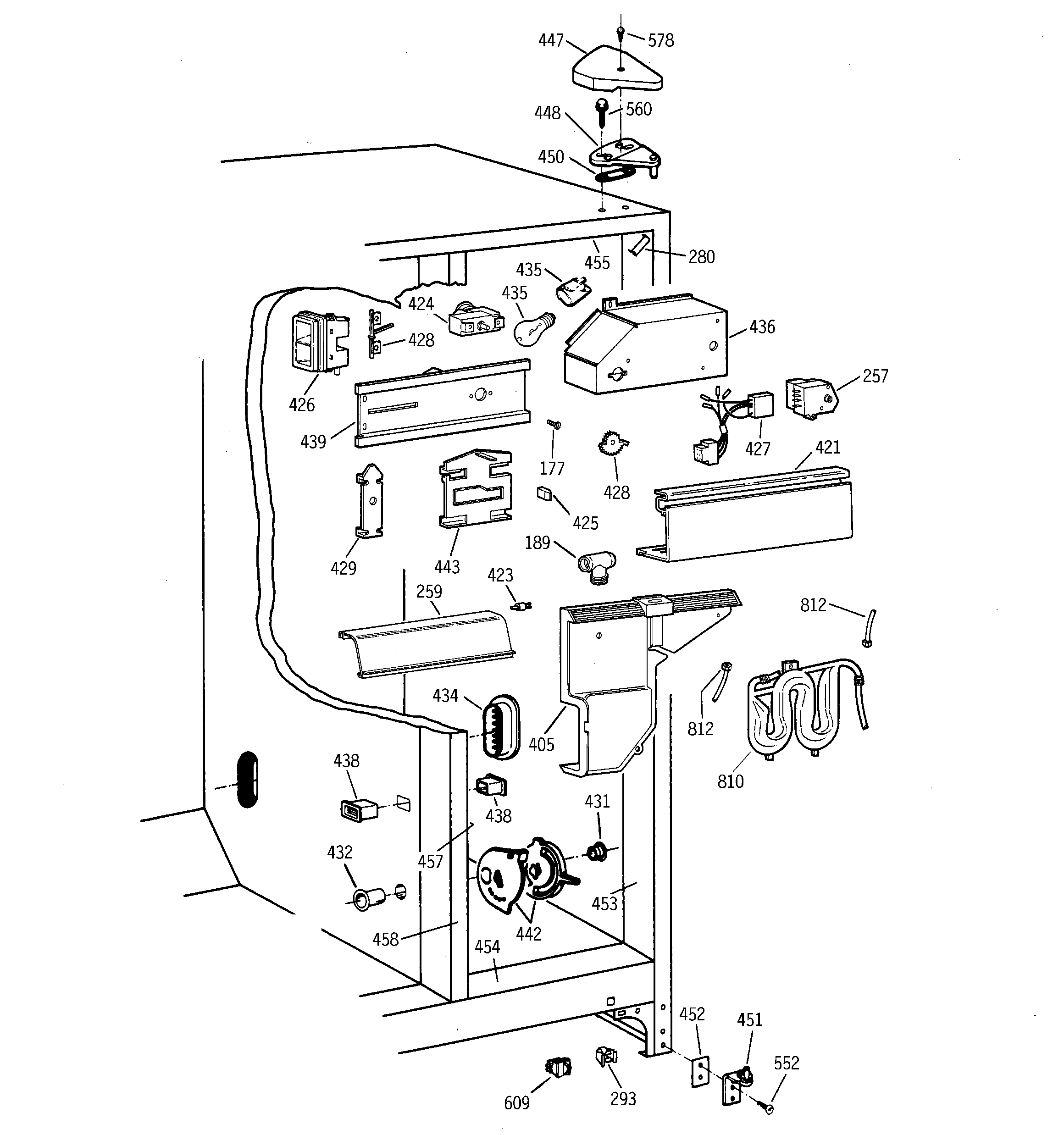 Kenmore 36358575892 fresh food section diagram