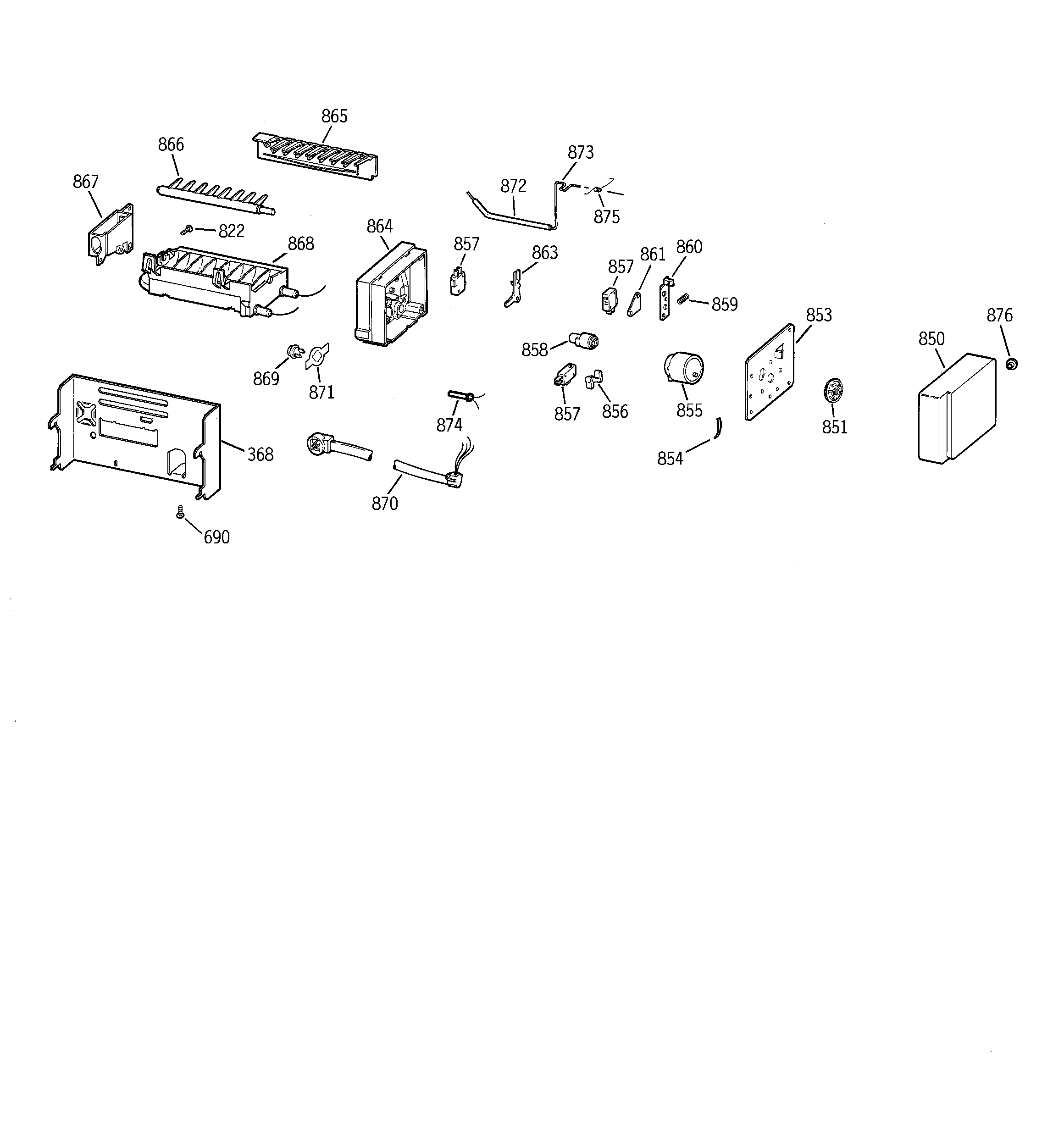Kenmore 36358092892 icemaker wr30x0328 diagram