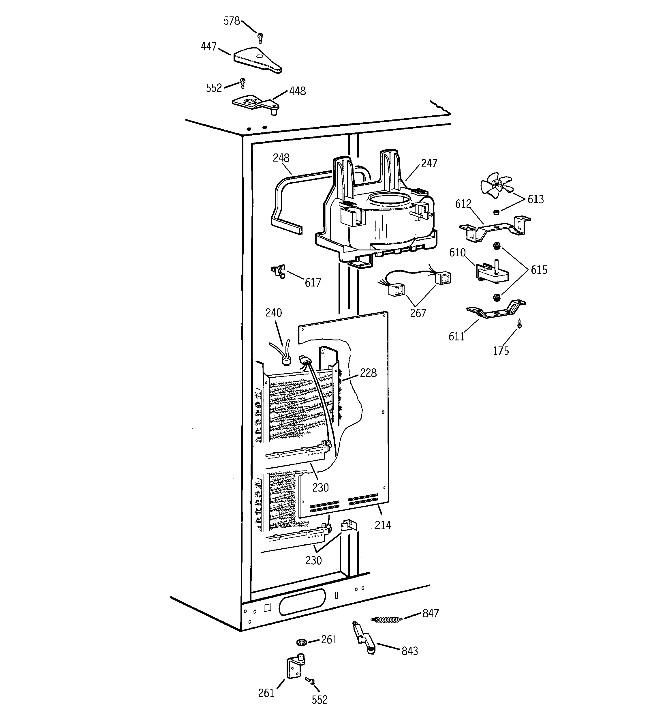 Kenmore 36358482892 freezer section diagram