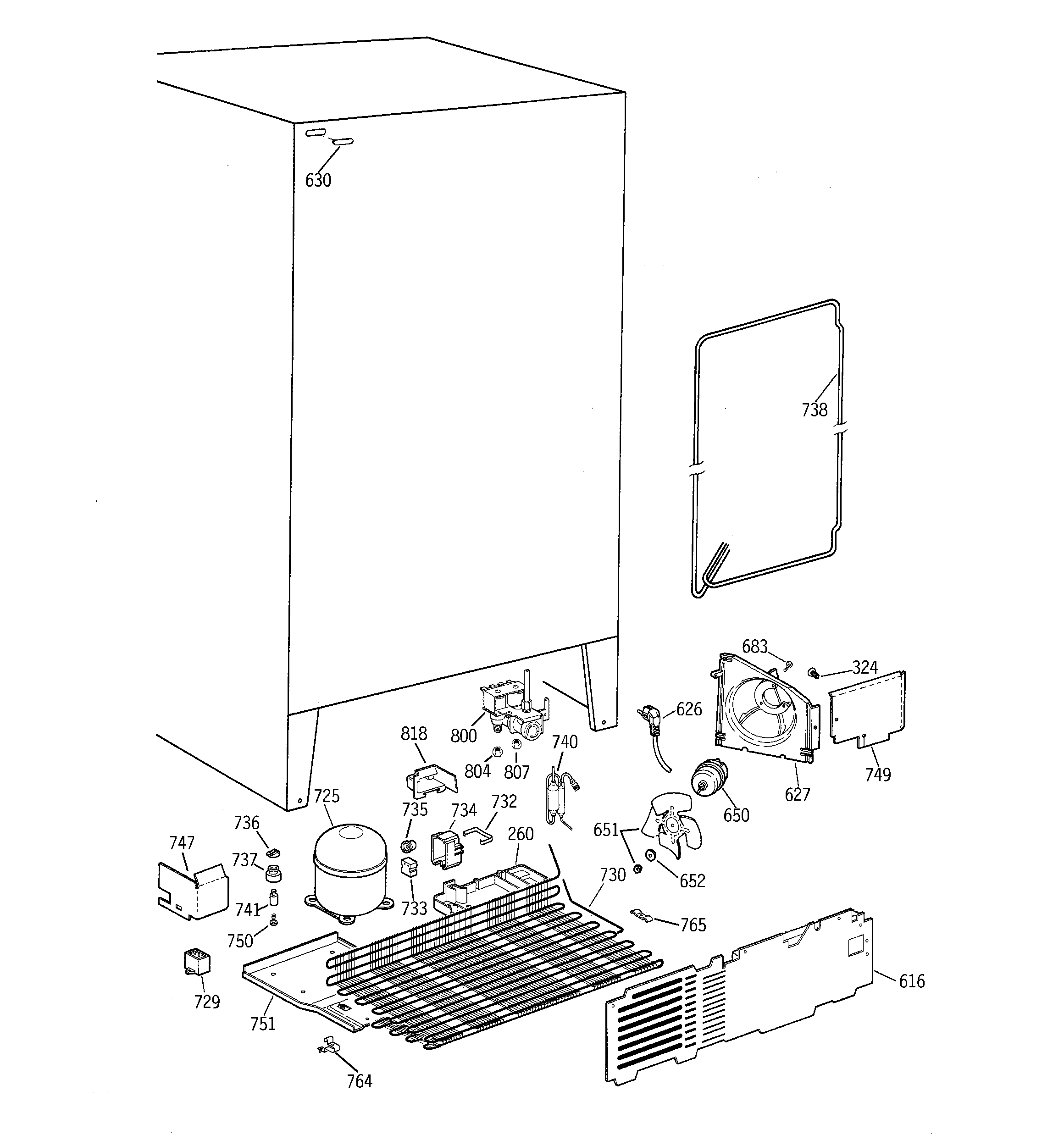 Kenmore 36358261890 unit parts diagram