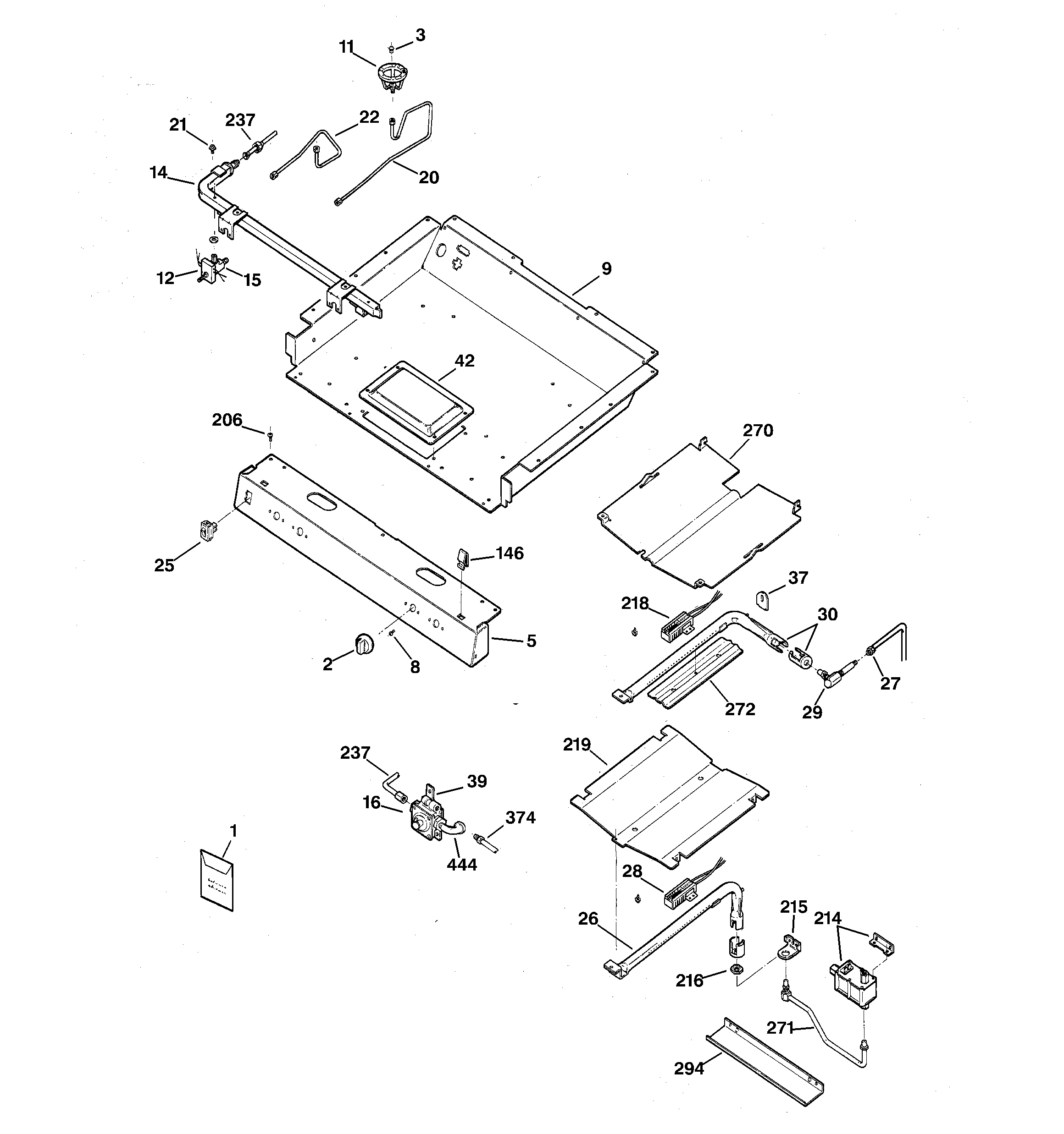 Kenmore 36275388891 burner parts diagram