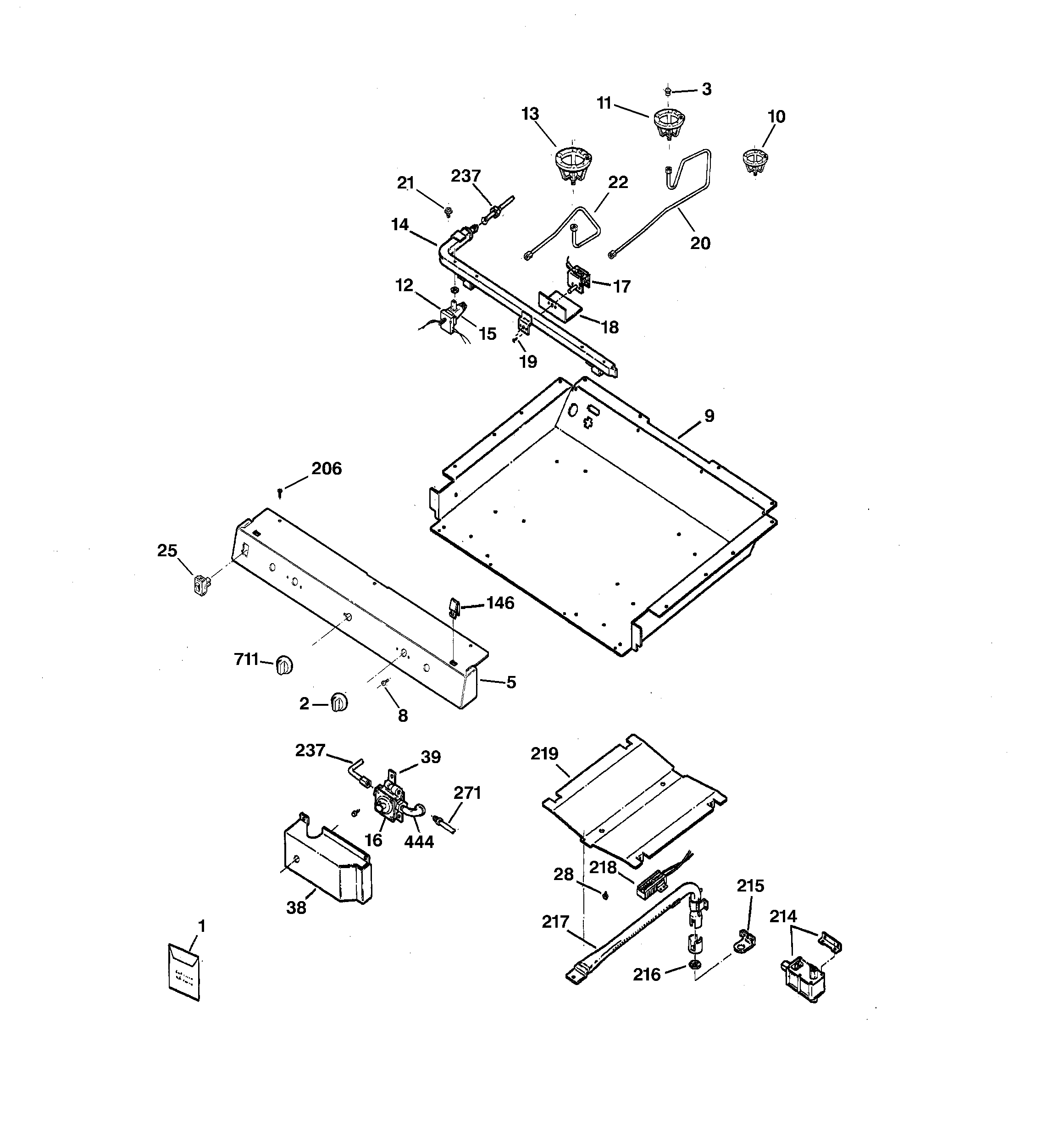 Kenmore 36275206891 burner parts diagram