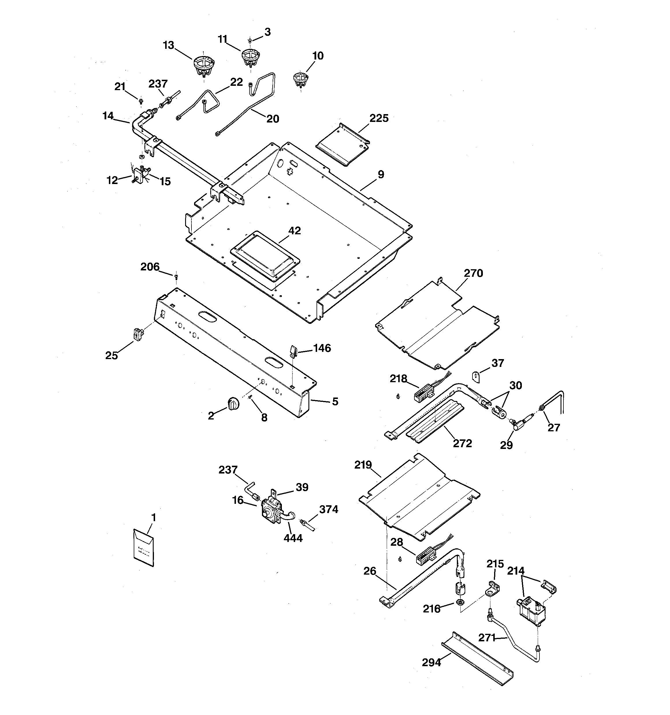 Kenmore 36275698891 burner parts diagram