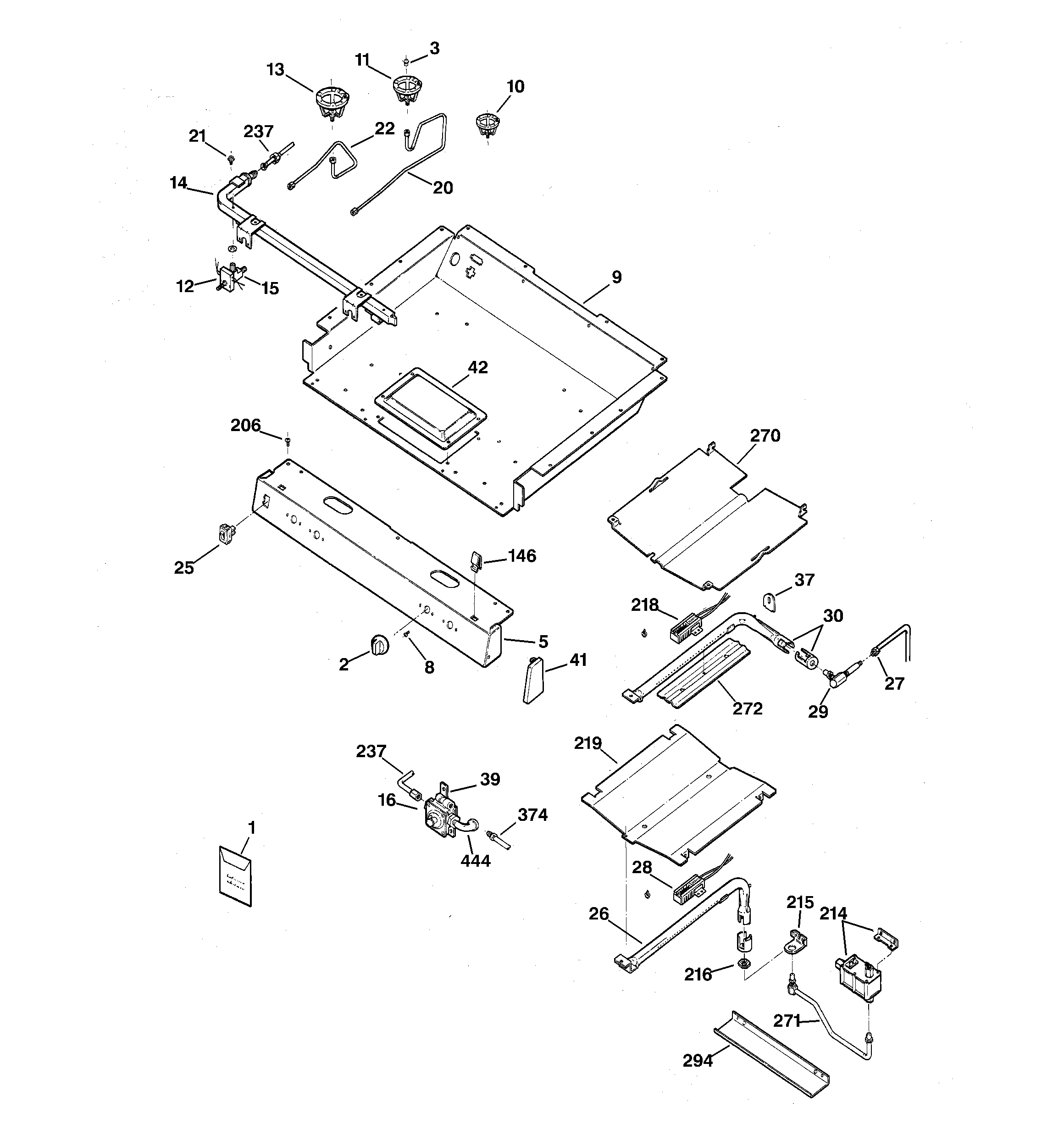 Kenmore 36275980891 burner parts diagram
