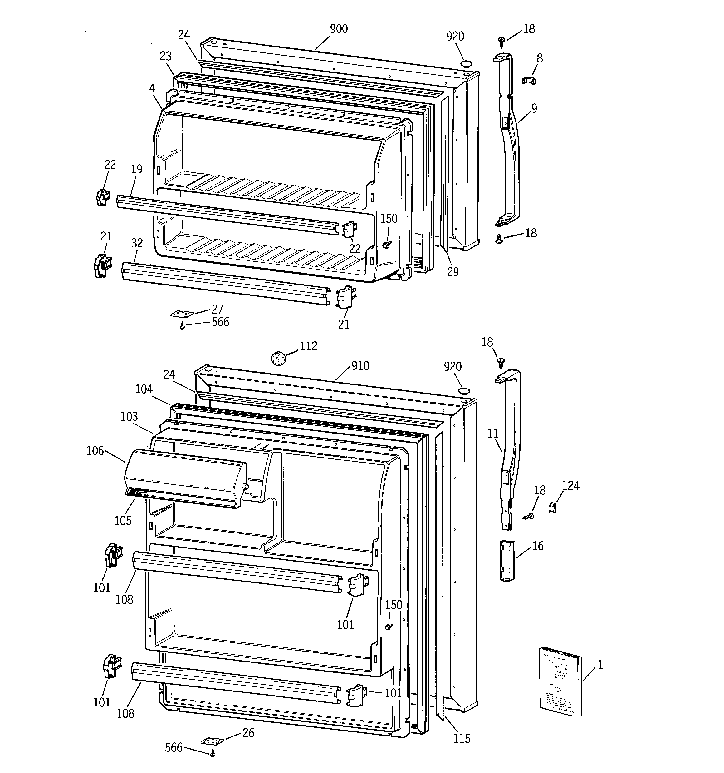 Kenmore 36378672893 doors diagram