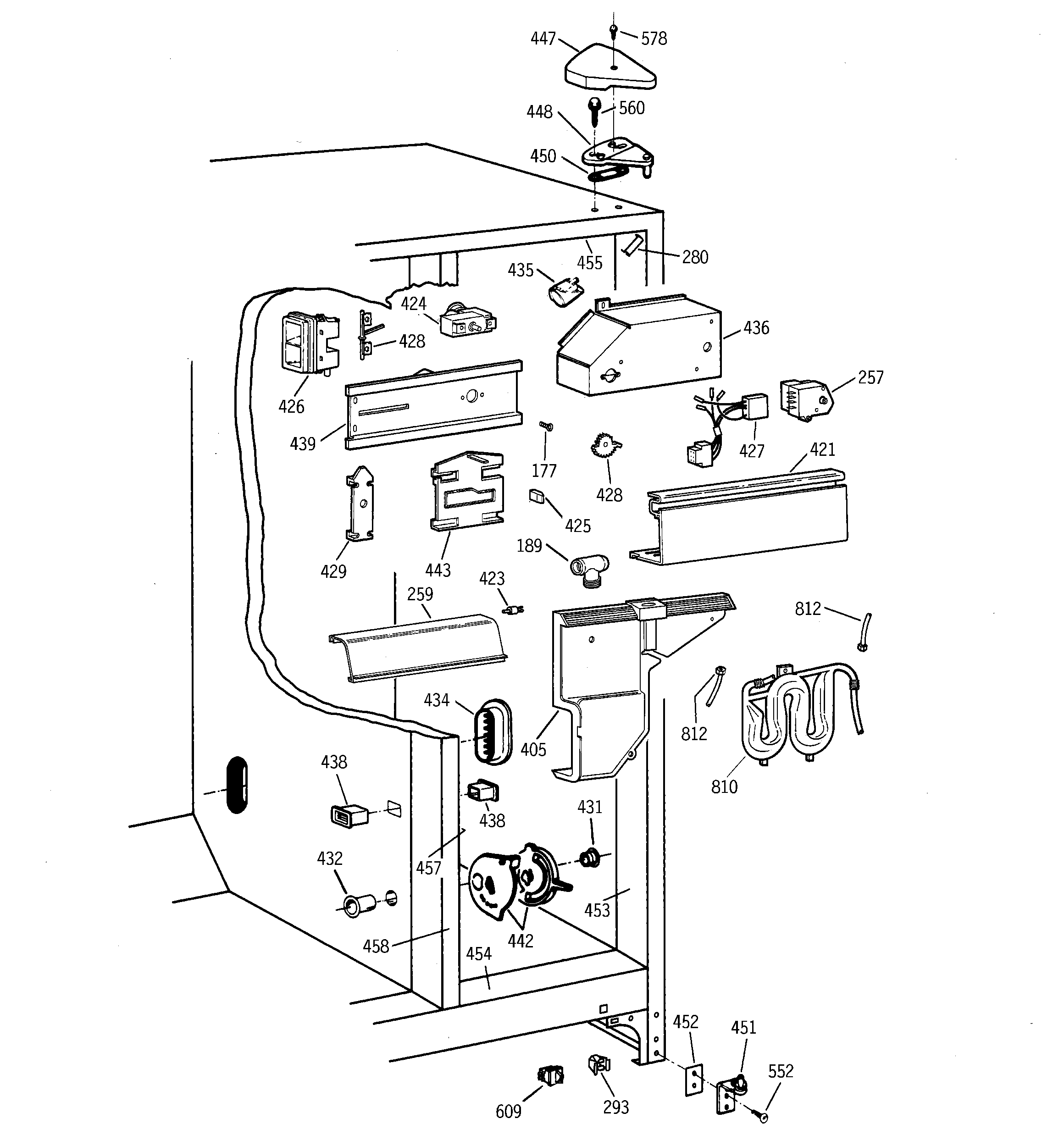Kenmore 36359557990 fresh food section diagram