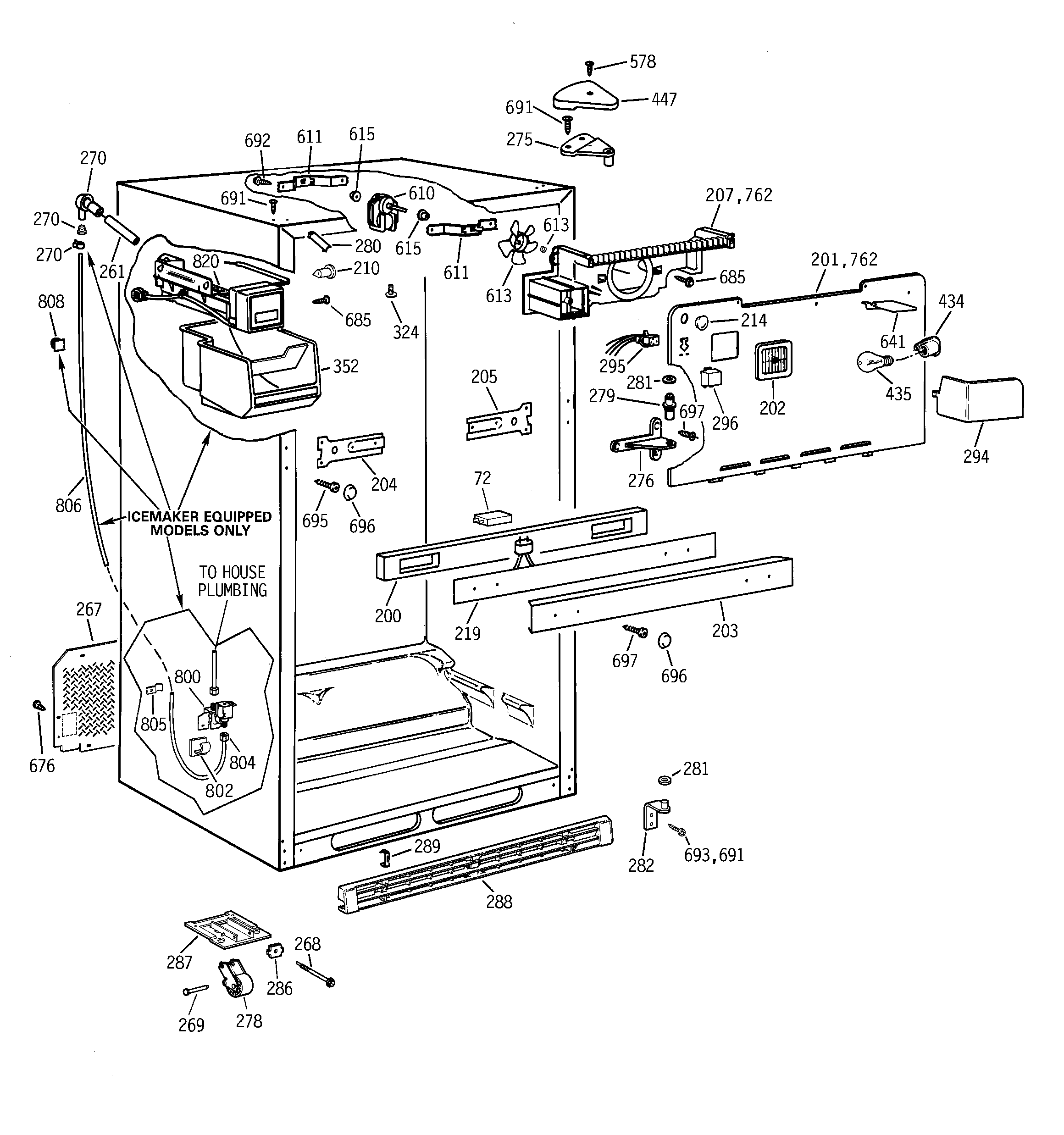Kenmore 36379962990 cabinet diagram