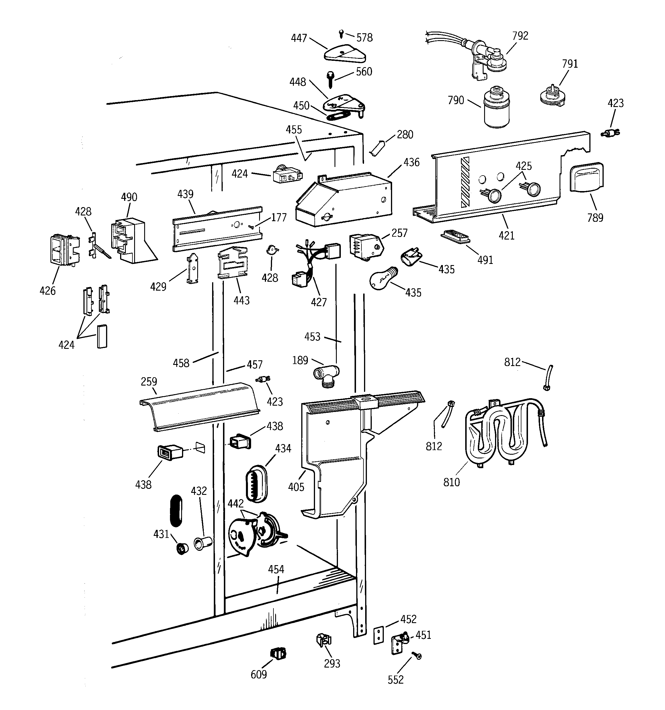 Kenmore 36359577990 fresh food section diagram