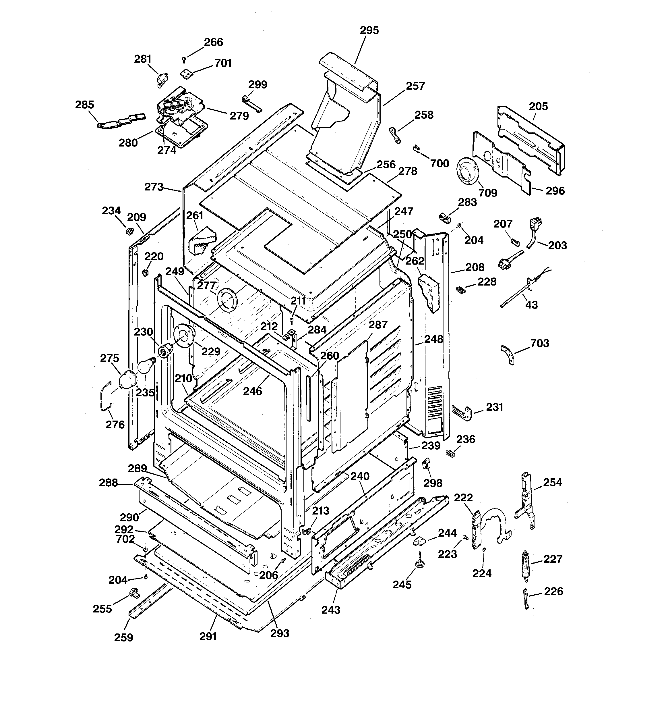 Kenmore 36273488891 body parts diagram