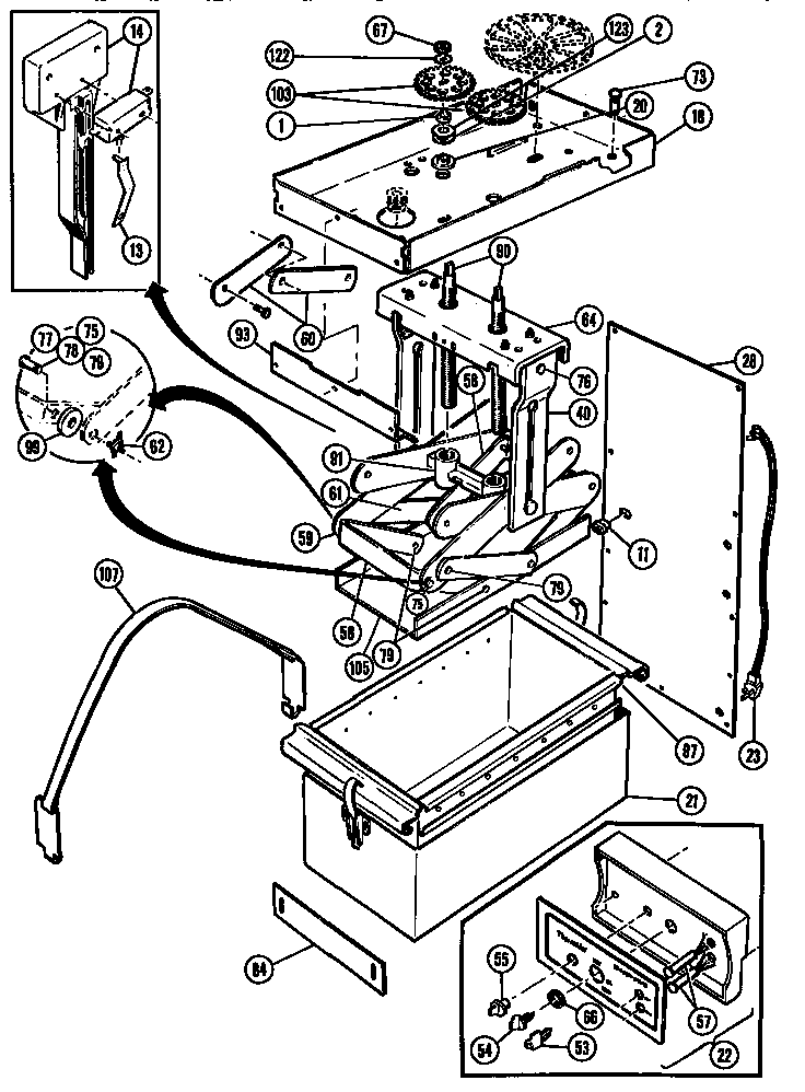 Thermador TMC28 frame diagram