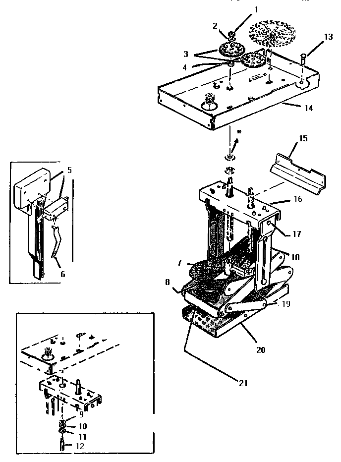 Thermador TMC28S chassis & ram assemblies diagram