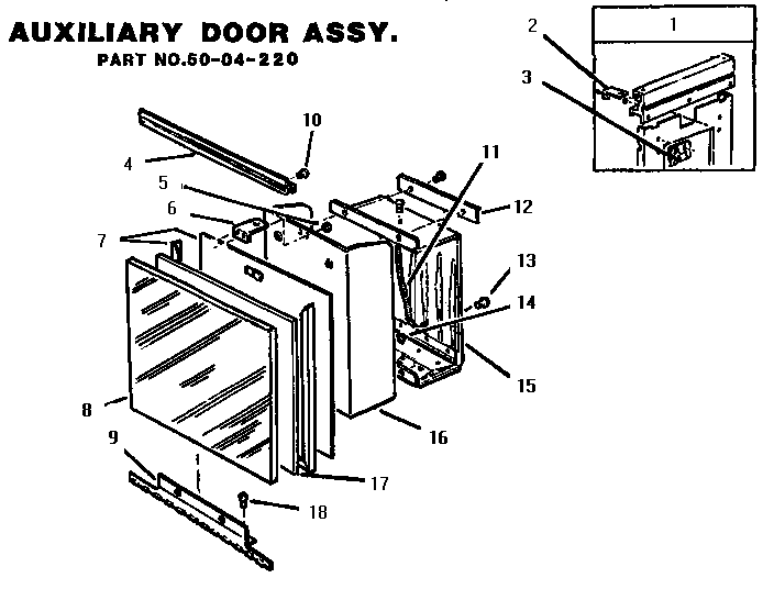 Thermador TMC28S auxiliary door diagram