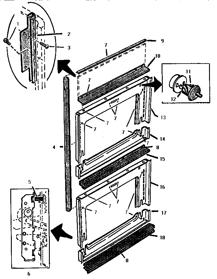 Thermador CT130 front frame & trim diagram