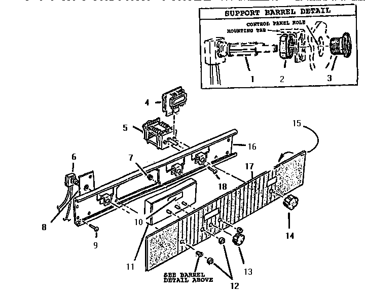 Thermador CT130 ct 130 control panel diagram