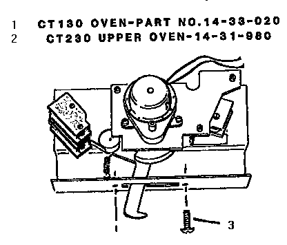Thermador CT130 motorized latch assembly diagram