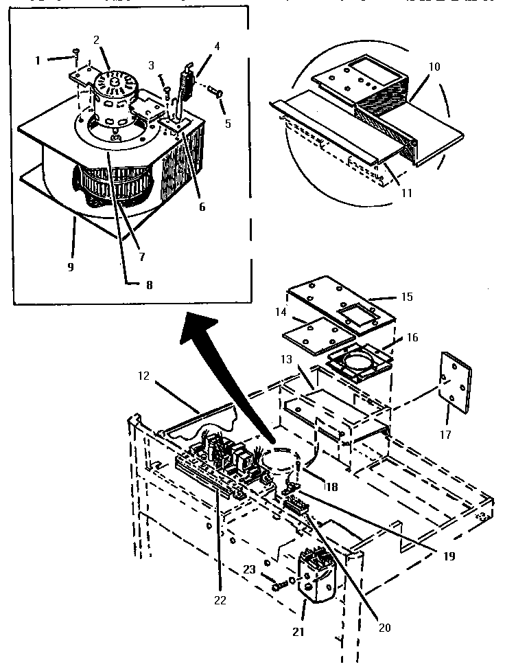 Thermador CT130 plenum assembly diagram