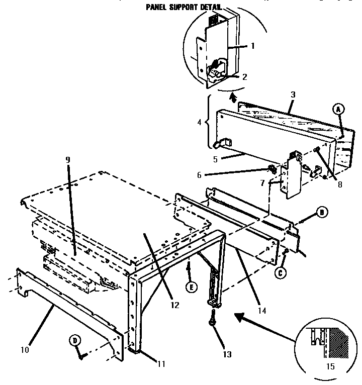 Thermador ESC30B-01 base and toeplate assemblies diagram